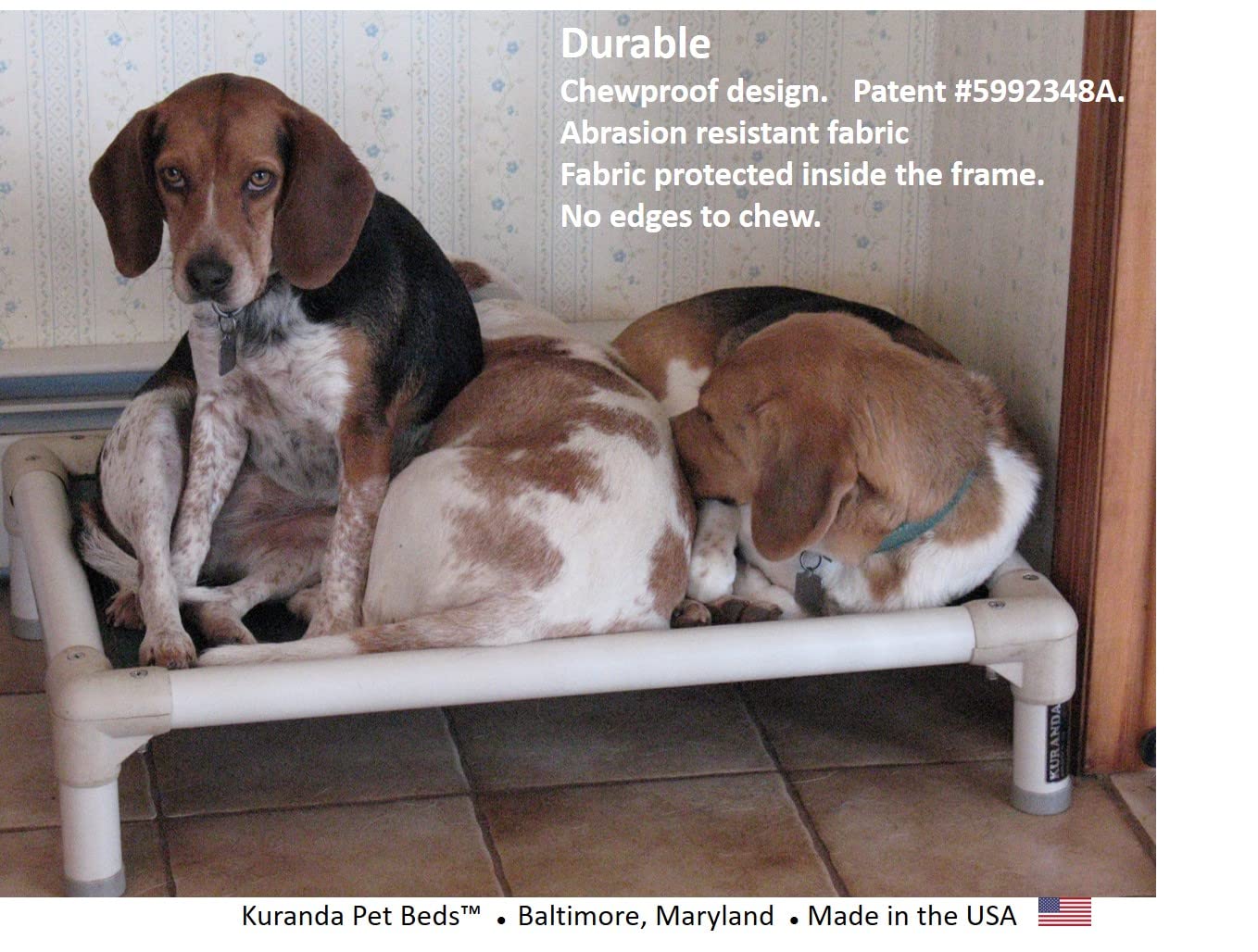 Kuranda Elevated Outdoor Bed - Almond Pvc - Sunsure Textilene Fabric (Small - 30' X 20', Sierra)