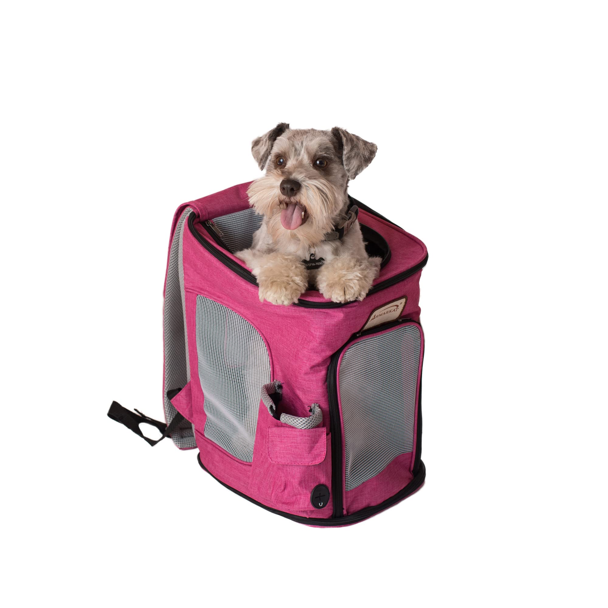 Armarkat Model PC301P Pets Backpack Pet Carrier in Pink and Gray Combo, Small/Medium