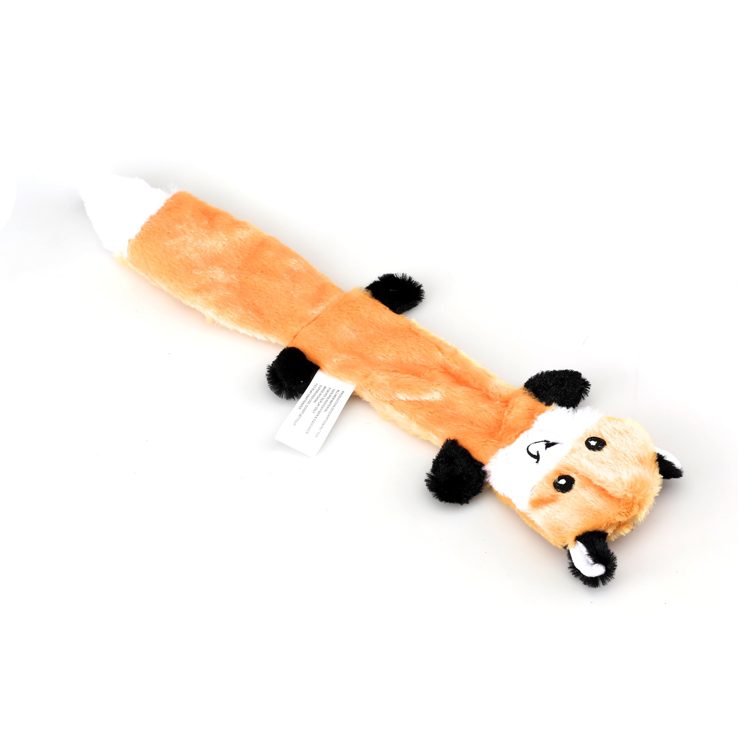 Friendly Pet 3-Piece Unstuffed Squeaky Dog Toys, Fox, Raccoon, And Squirrel, Flat No Stuffing Toys- 16''
