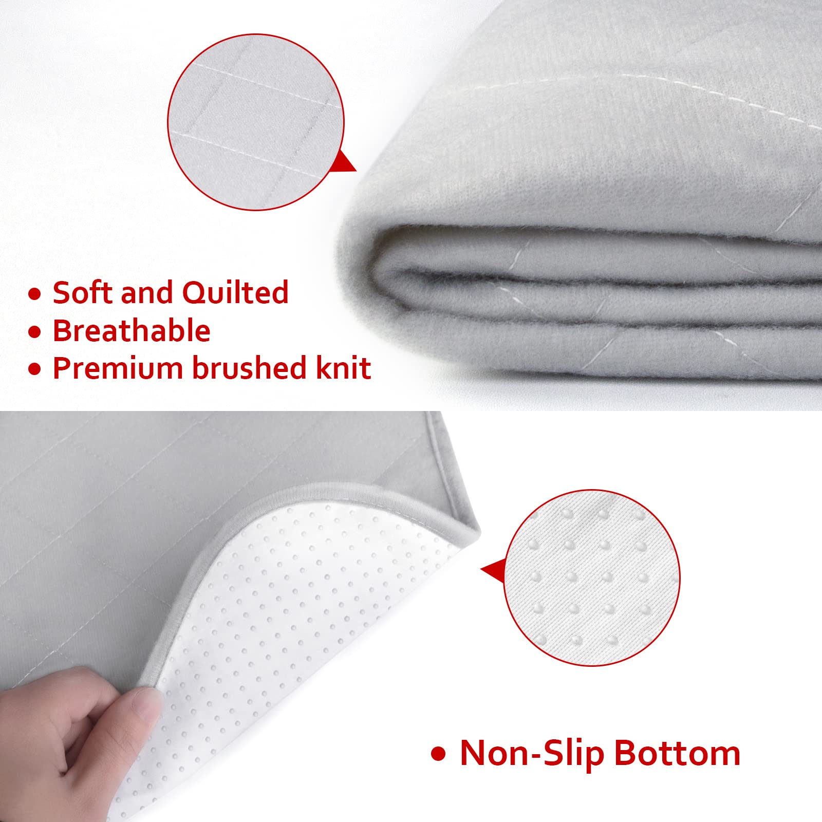 Dog Crate Mat And Washable Pee Pads For Dogs 2 Pack(42'X28'), Waterproof Dog Mat For Crate, Non-Slip Reusable Quilted Puppy Crate Training Pads, Fits 42 Inch Dog Crates