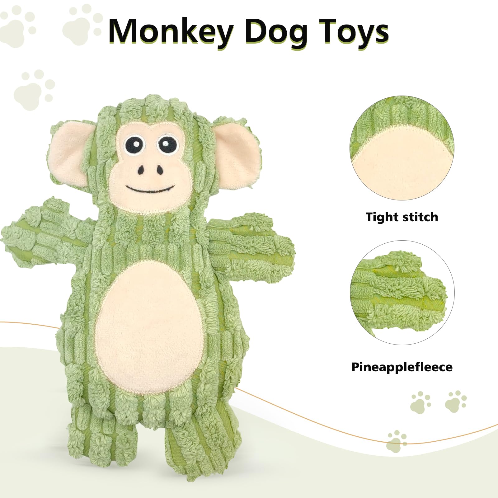 5PACK Dog Toys for Large Breed, Squeaky Funny Cute Interactive Medium & Small Dog Toys, Stuffed Plush Animals Puppy Toys