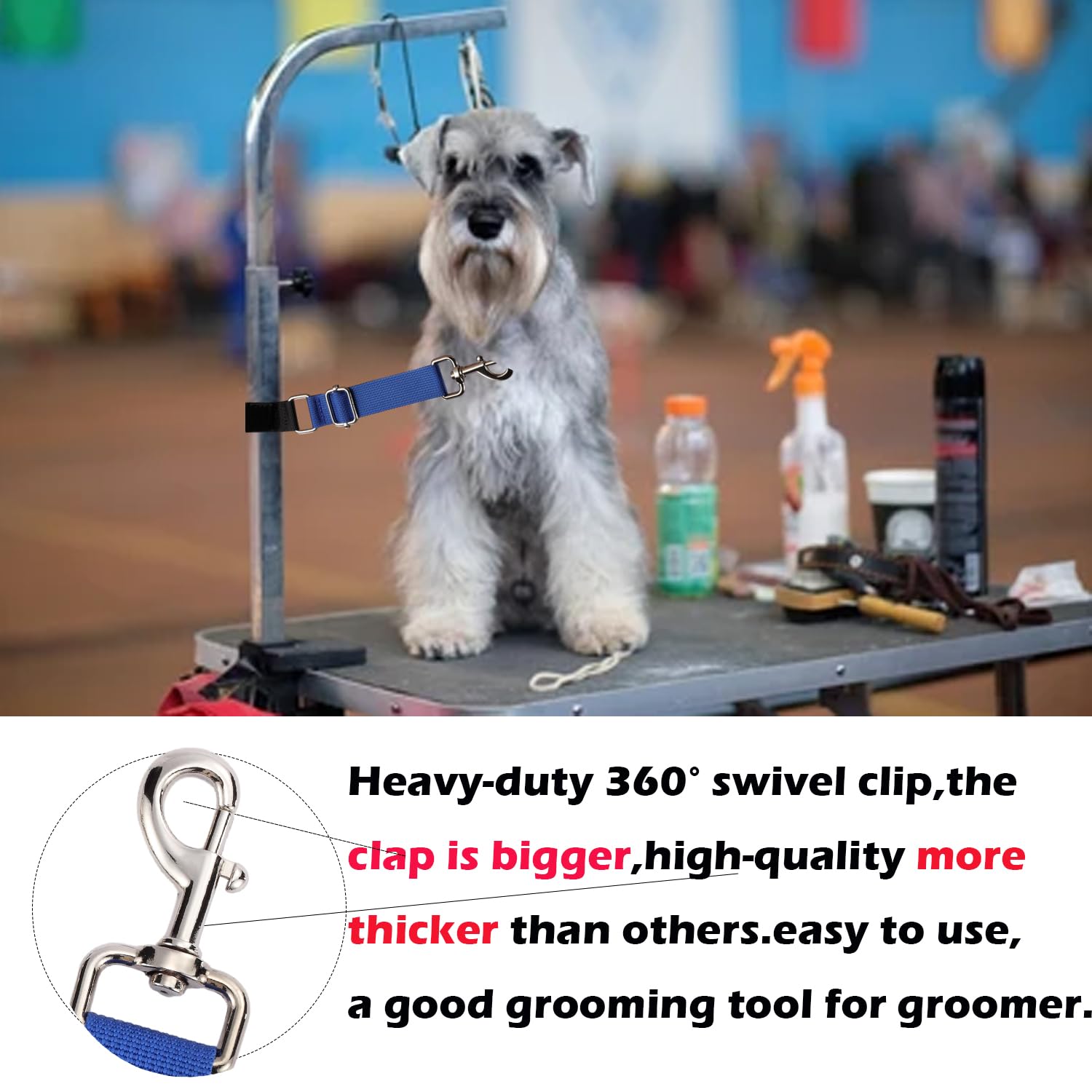 Fursdoly Pet Dog Grooming Table Arm Accessories Dog Grooming Loops For Table Arm Extender Adjustable Extension Loop Bathing Rest