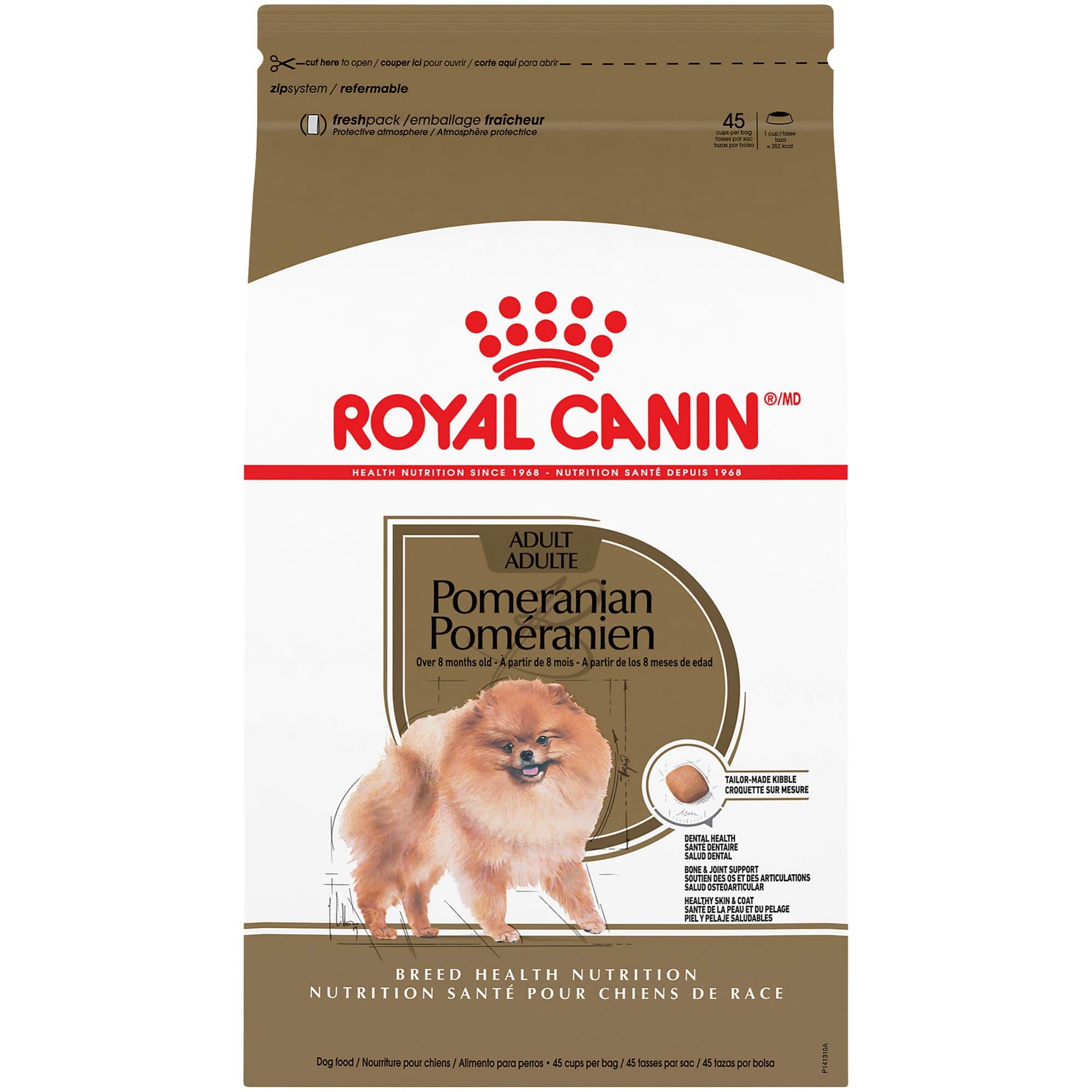 Royal Canin Breed Health Nutrition Pomeranian Dry Dog Food, 2.5 lb bag