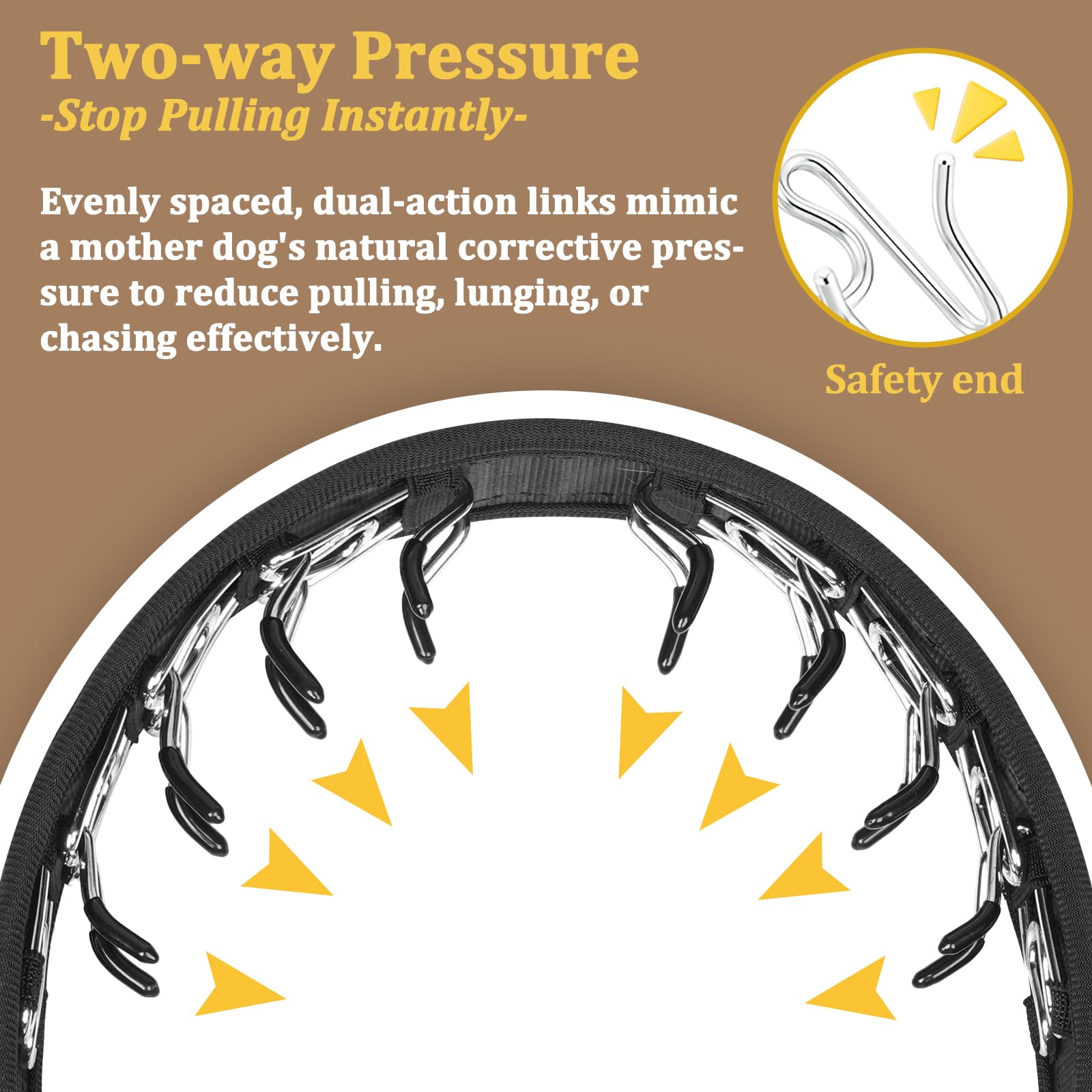 Mayerzon Martingale No Pull Dog Collar, Patented Reflective Walking Collar With Buckle For Large Medium Dogs Pitbull Belgian Mal