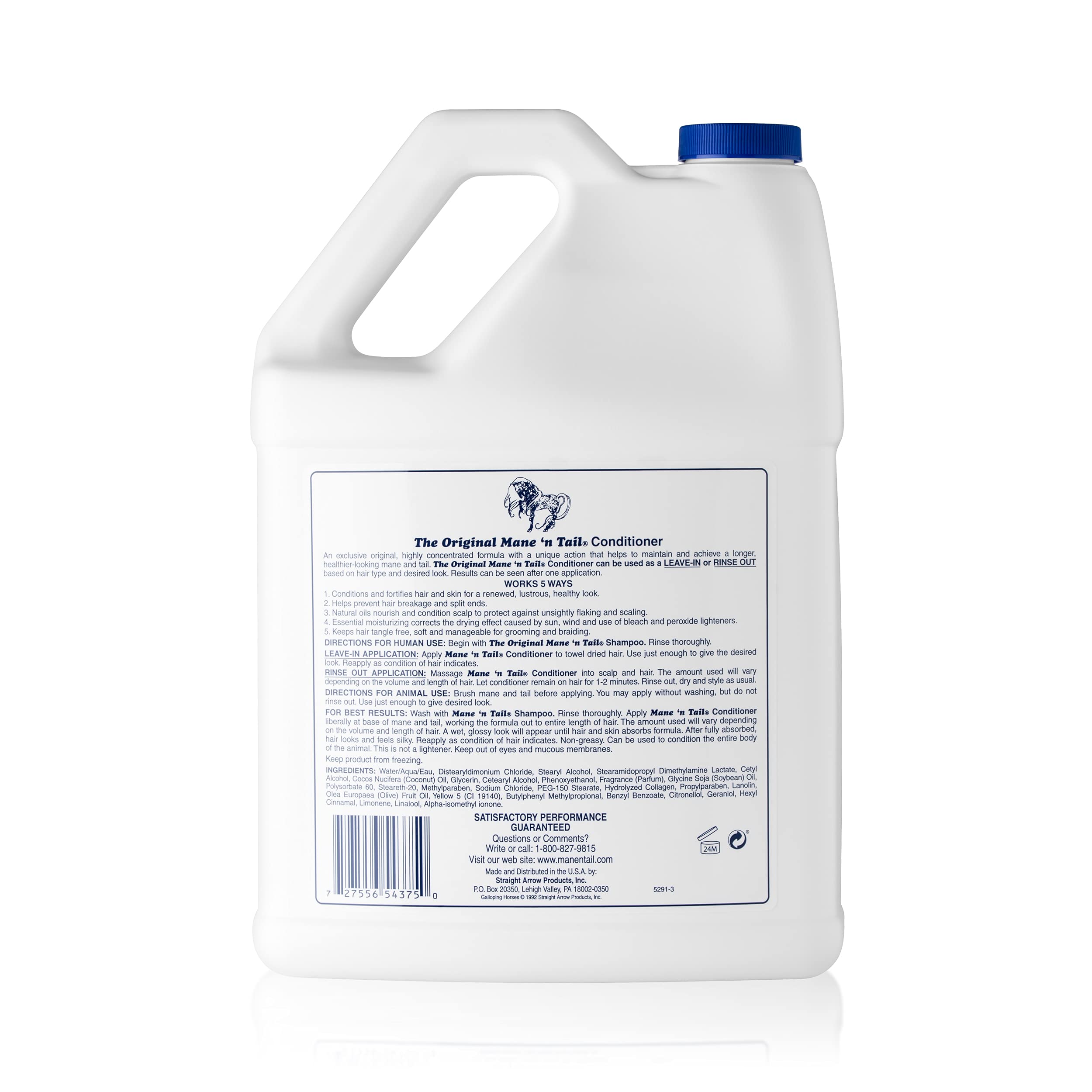 Mane 'N Tail Conditioner Gallon, For Soft Silky Hair. For Horses And Humans! (128 Fl Oz)