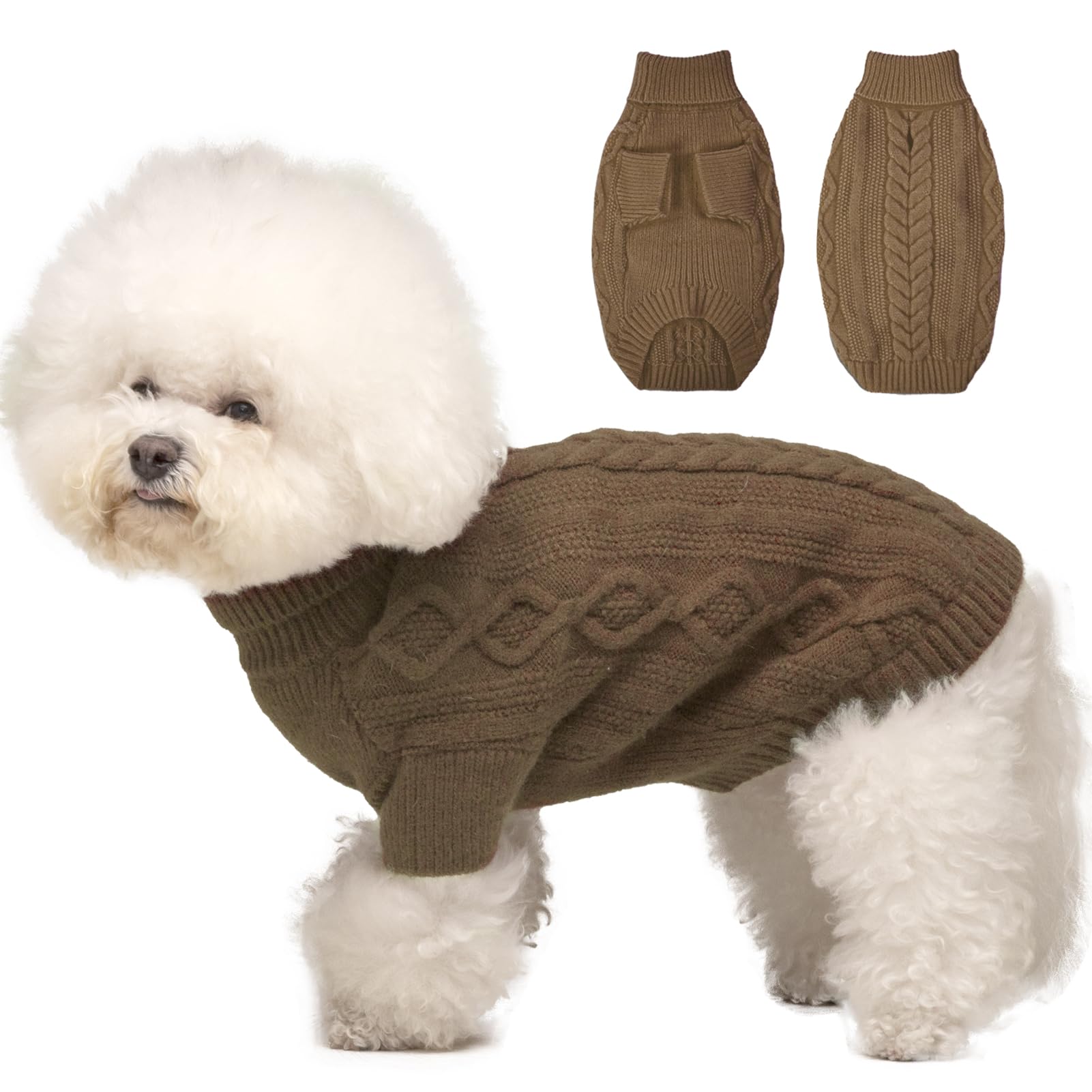 Small Dog Sweater, Fall Dog Sweaters Boy, Girl Dog Sweater Thanksgiving, Dog Sweatershirt With Leash Hole, Cute Puppy Christmas 
