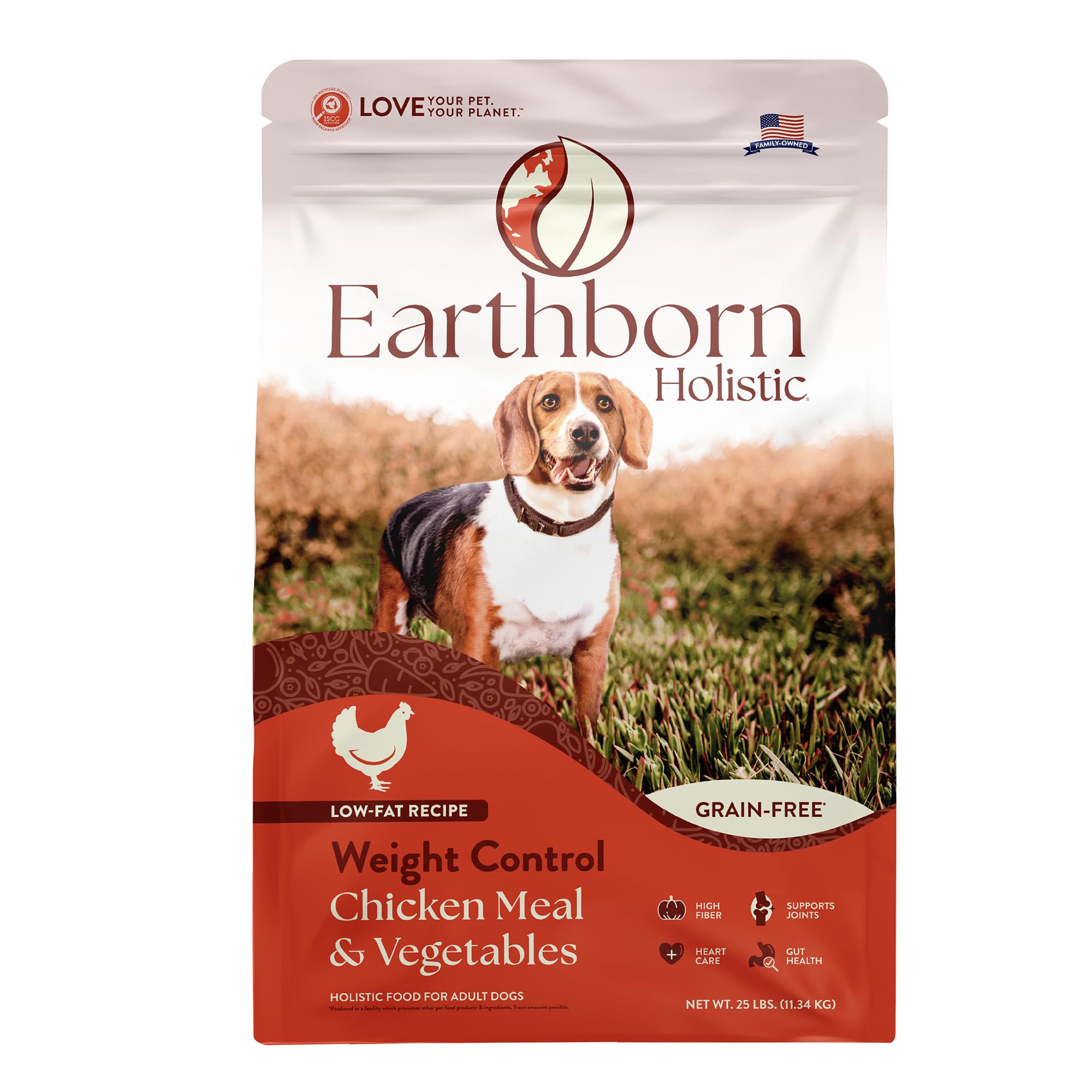 Earthborn Holistic Weight Control 25 lb. Chicken Meal & Vegetables Grain-Free Dry Dog Food