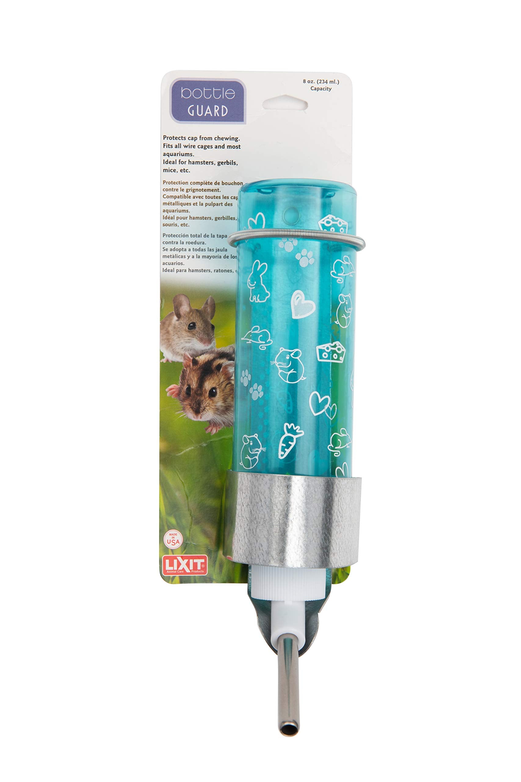 Lixit Wire and Aquarium Cage Water Bottle Chew Guard for Guinea Pigs, Rats, Rabbits, Ferrets Hamsters and Other Small Animals. (