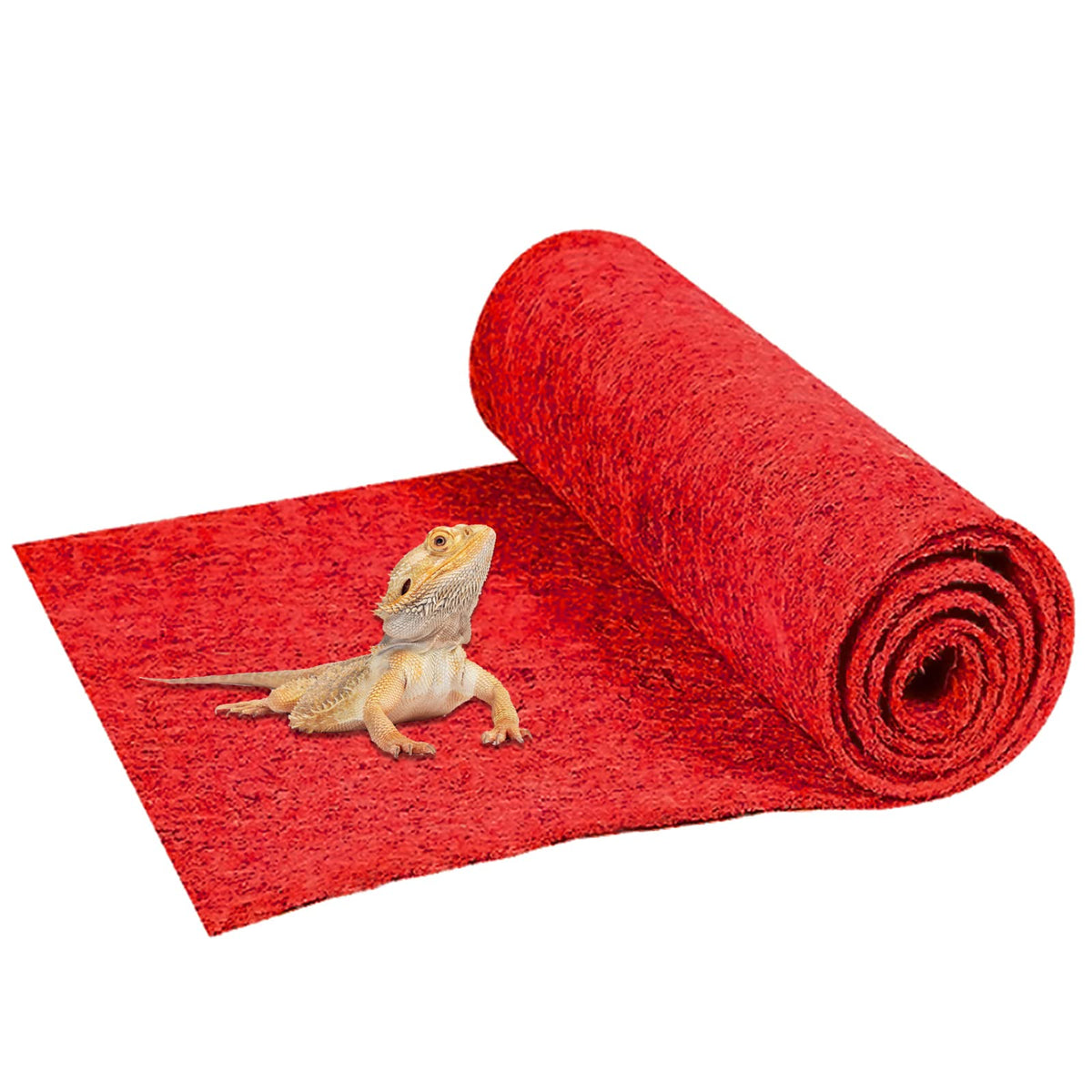 Mechpia 47' X 24' Large Reptile Carpet Terrarium Liner Bedding Reptile Substrate Mat Supplies For Bearded Dragon Snake Lizard Tortoise Leopard Gecko (Red)