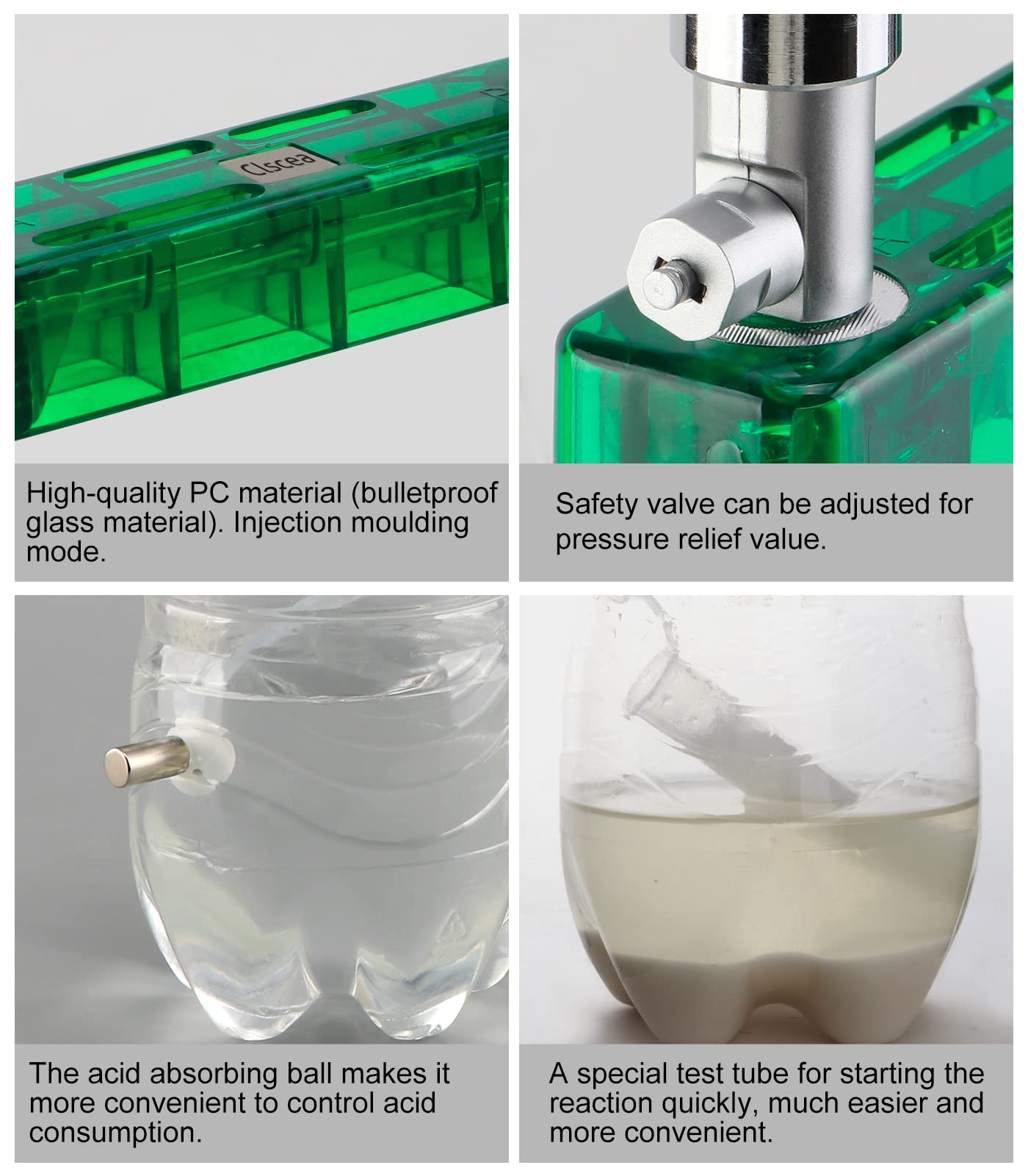 Clscea Diy Co2 Generator System Kit With Safety Valve 1 Second Quick Reaction For Aquarium Plants Integrated Design