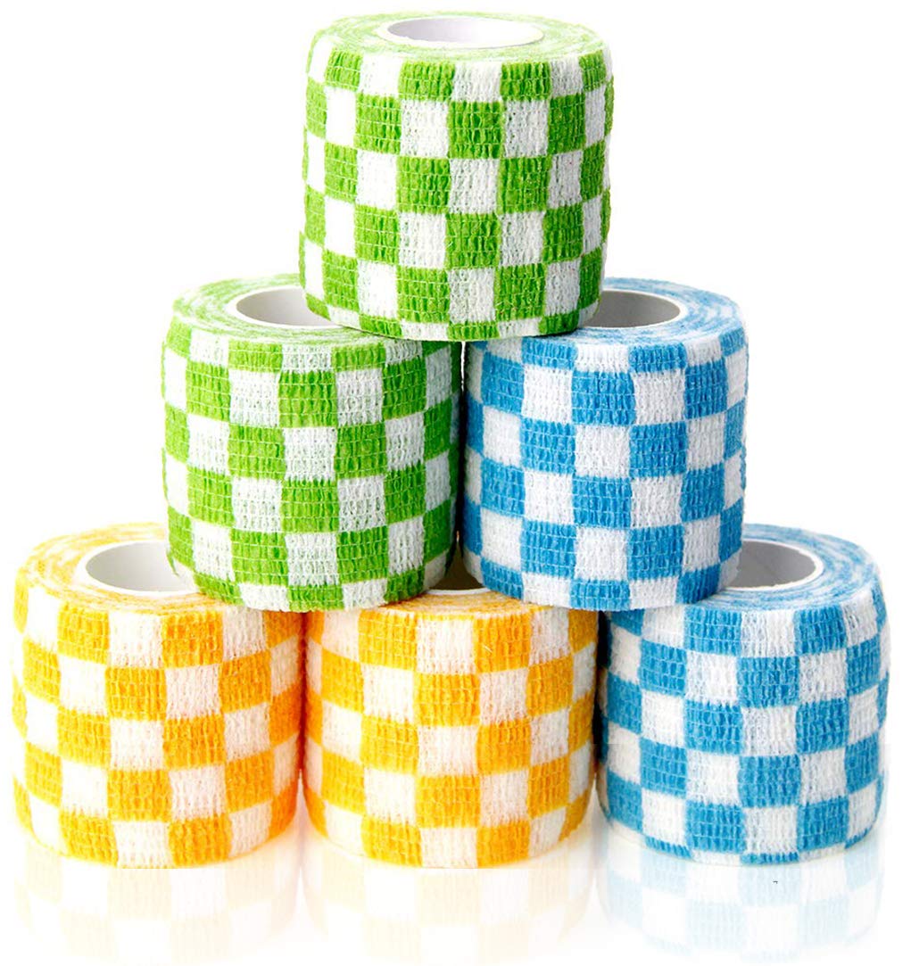 MUEUSS Self Adhesive Adherent Bandage Wrap for Dogs Cats Horses Wounds,Pet First Aid Tape, Breathable Athletic Elastic Cohesive 