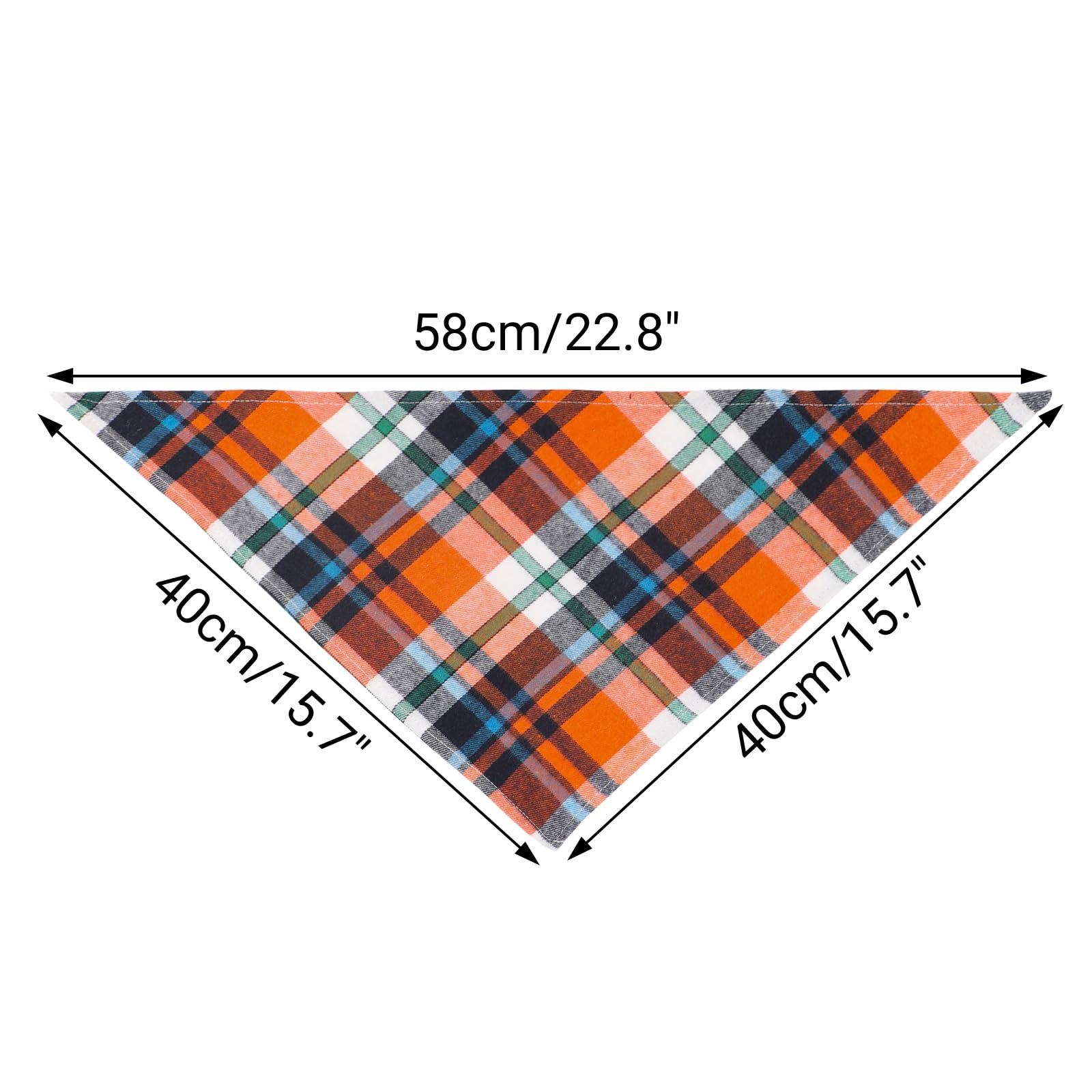 Segarty 60 Pack Triangle Plaid Bibs, 22.8''X15.7'' Pet Scarf Washable Dog Bandanas Accessories Bulk For Small Medium Dogs Cats L