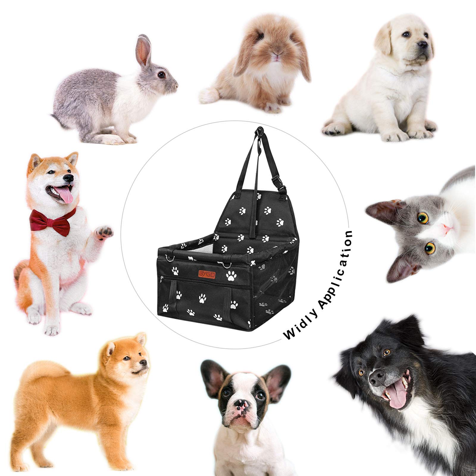 Bygd Pet Dog Booster Seat, With Upgrade Support Rod, Breathable And Foldable Pet Car Basket, Pet Dog Car Portable Seat, Suitable For Small And Medium Pets