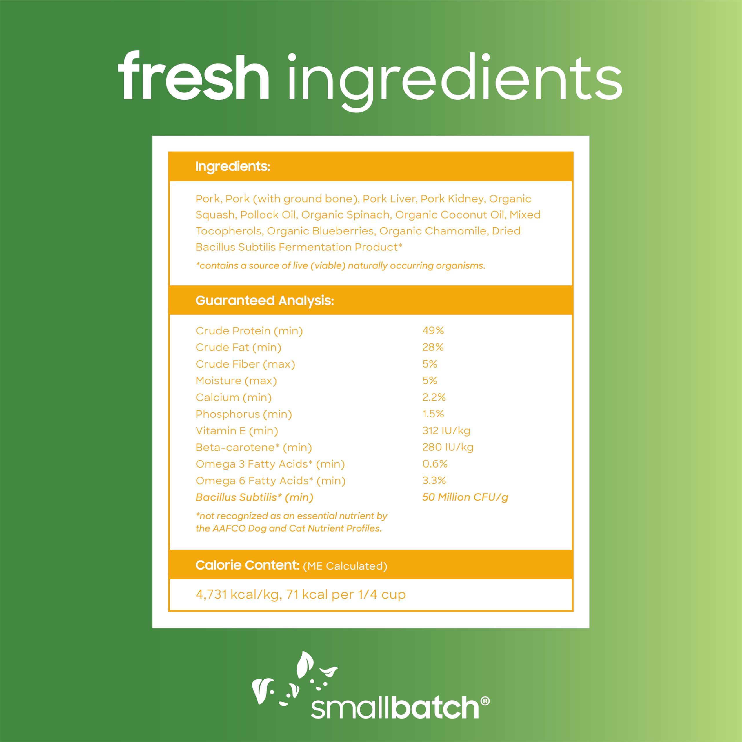 smallbatch Pets Freeze-Dried Super Booster Pork Bites for Dogs & Cats, 7 oz, Made in The USA, Humanely Raised Single Protein Sou