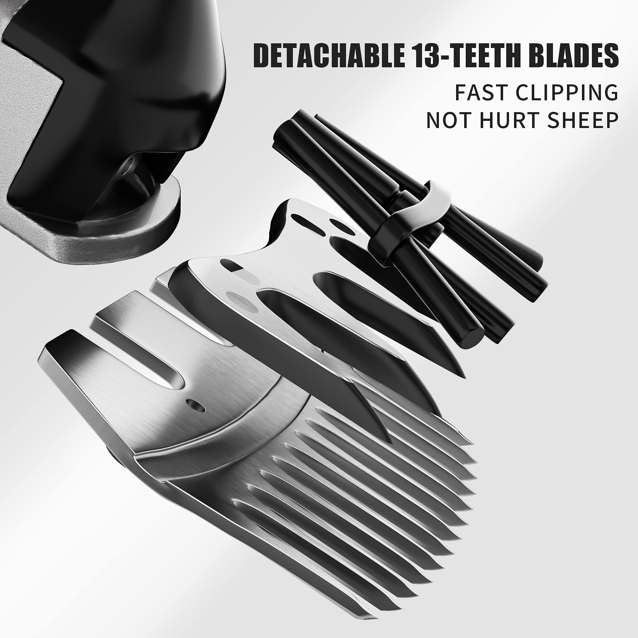 Dragro Sheep Clippers Replacement Blades, Professional Stainless Steel Clipper Blades For Thick Coat Animals
