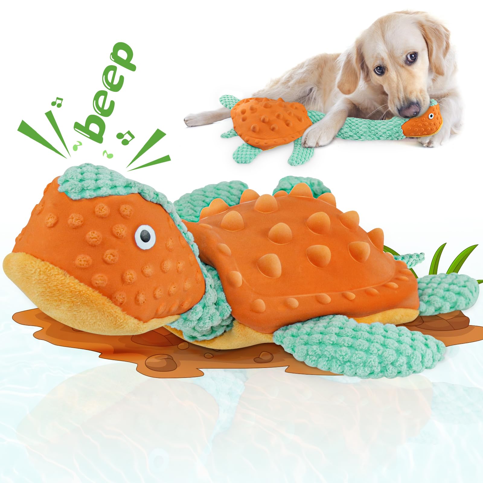 Kachewlulu Large Squeaky Dog Toys - Plush Tug Of War Toy For Small/Medium/Large Dogs Puppy Toys For Teething Training