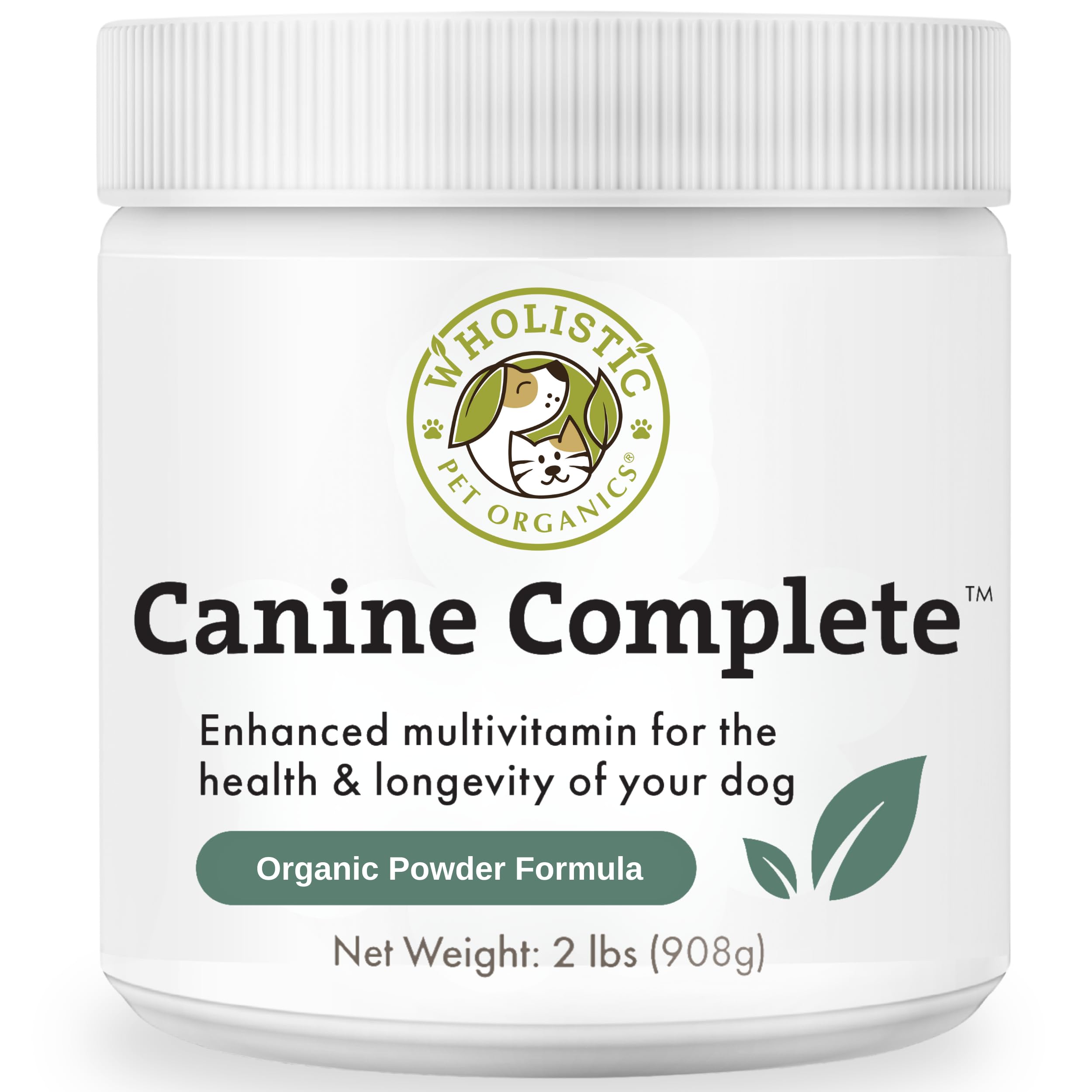 Wholistic Pet Organics Canine Complete Multivitamin for Dogs - 2 Lb - Nutrient-Rich Dog Food Supplements & Vitamins - Dog Supple