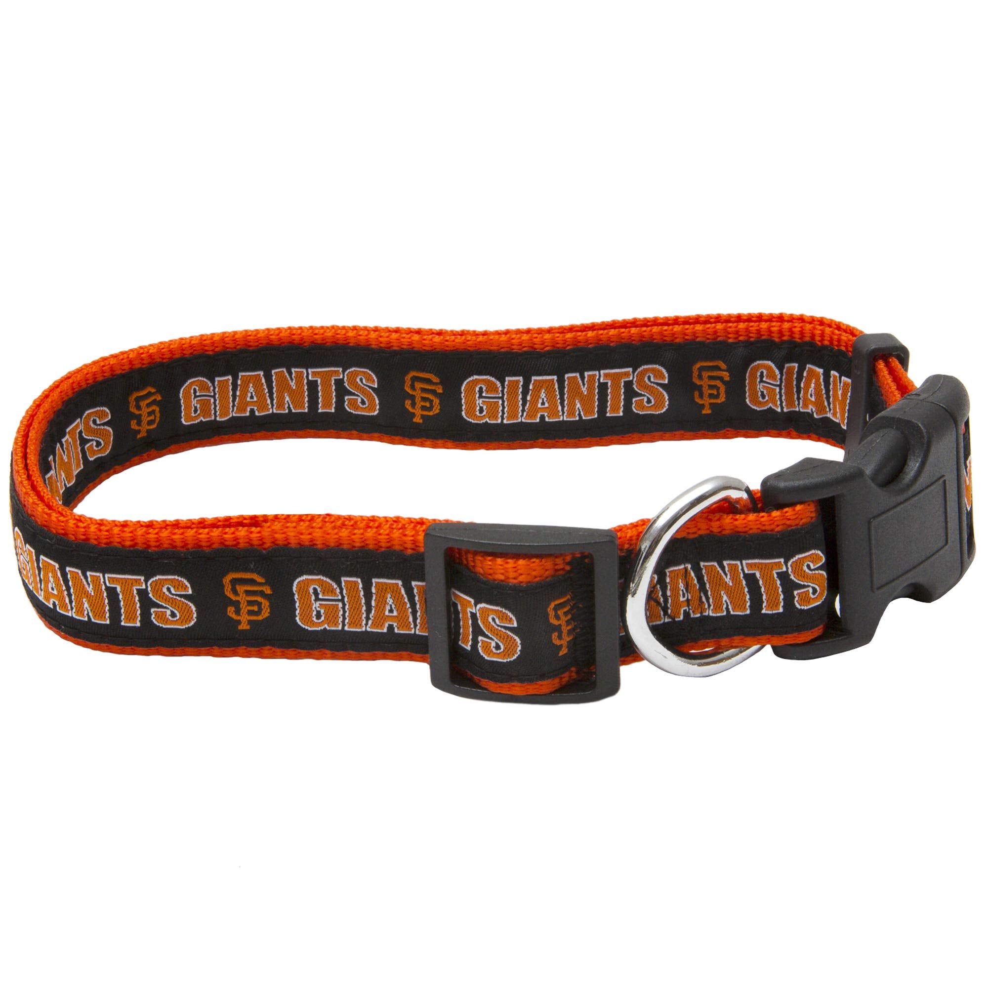 MLB San Francisco Giants Licensed PET COLLAR- Heavy-Duty, Strong, and Durable Dog Collar. Available in 29 Baseball Teams and 4 S