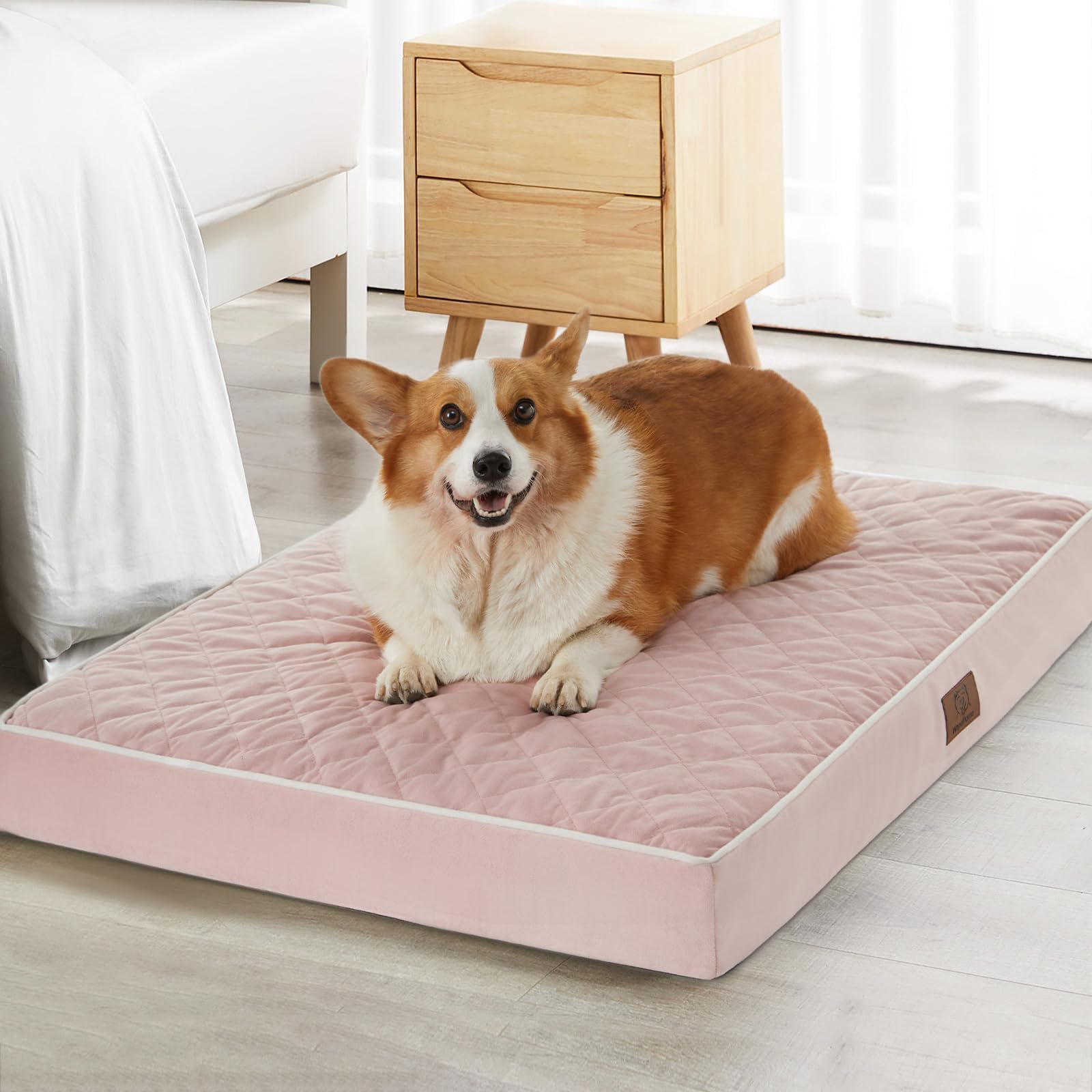 Wnpethome Orthopedic Dog Beds Large Sized Dog, Giant Dog Bed With Removable Washable Cover & Anti-Slip Bottom, Egg Crate Foam Pe