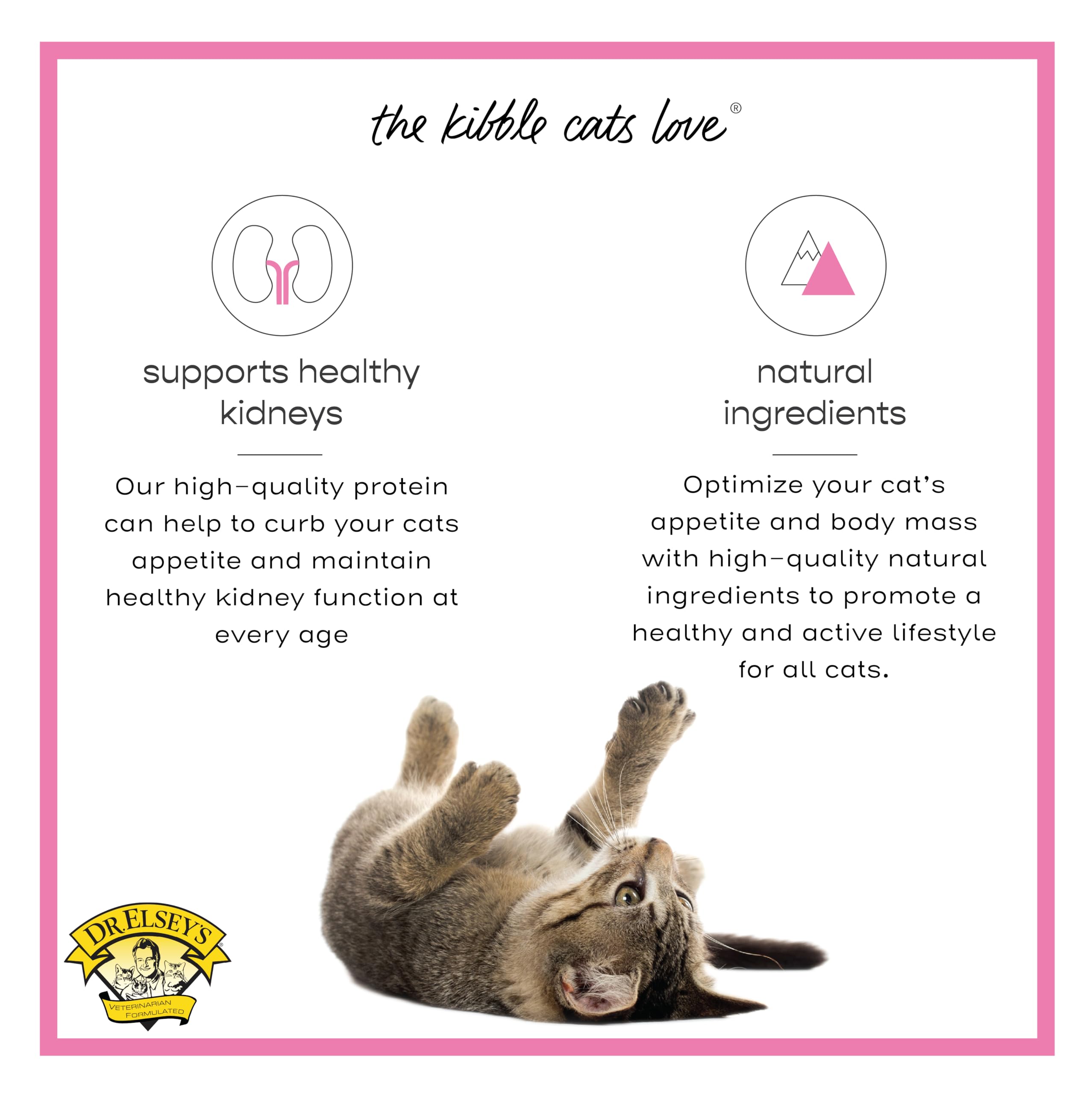 Dr. Elsey's Cleanprotein Pork Cat Kibble - 2 lb. Bag, High-Protein Formula for Healthy Cats