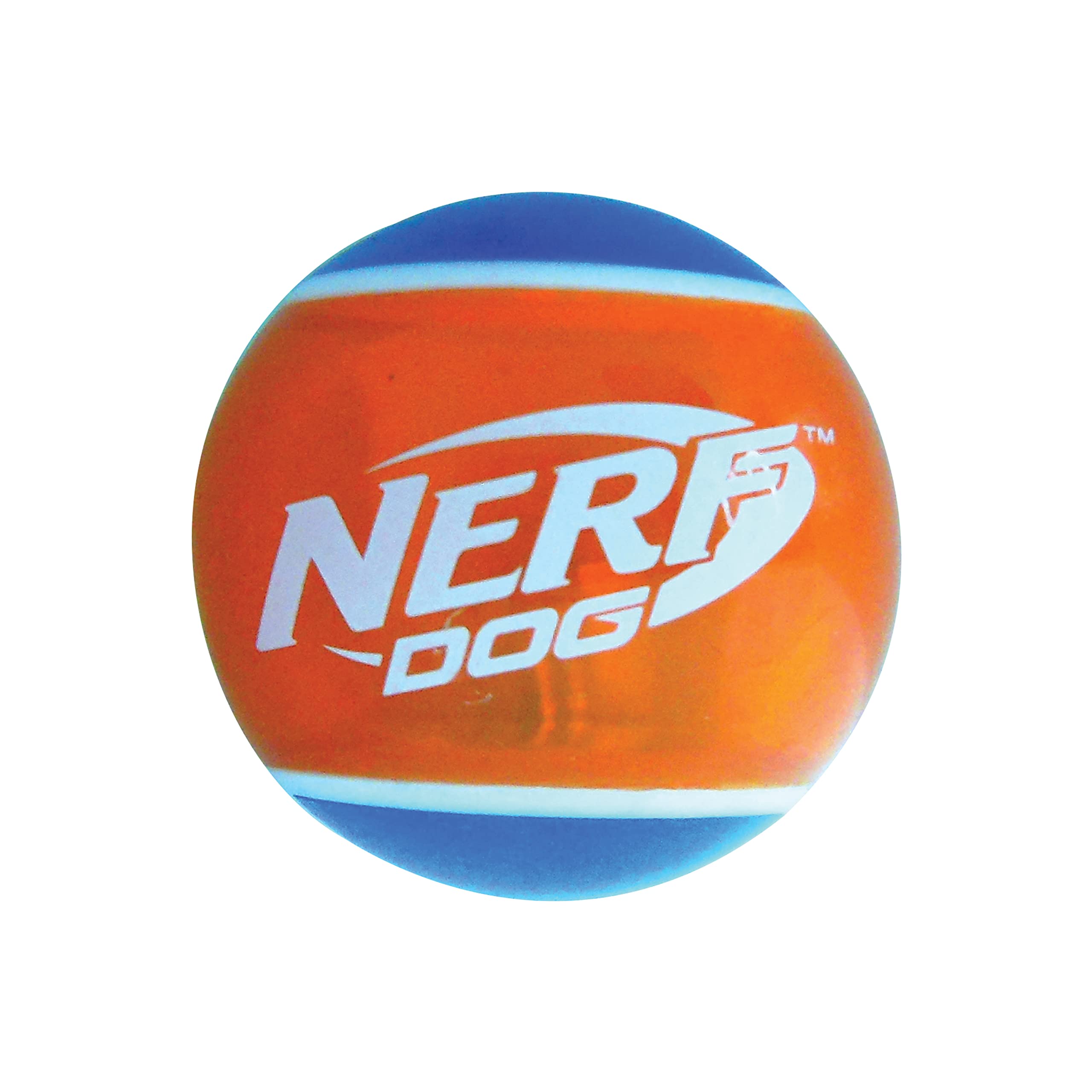 Nerf Dog Rubber Tennis Ball Dog Toys With Interactive Squeaker, Lightweight, Durable And Water Resistant, 2 Inches, For Small/Medium/Large Breeds, Two Pack, Mixed Colors 2Count(Pack Of 1)