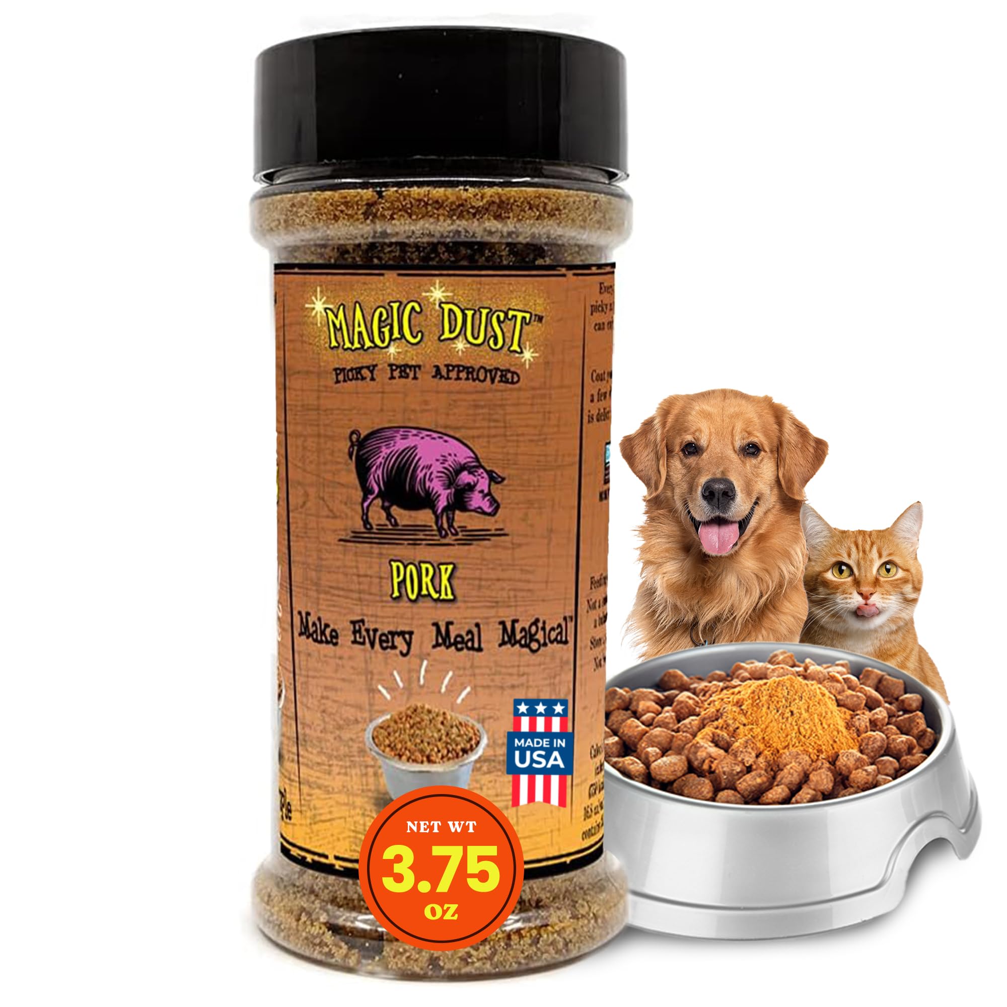 Wild Meadow Farms - Magic Dust Pork Jerky Topper, Single Protein Pet Food Topper for Dogs & Cats, Enhance Flavor & Elevate Mealt