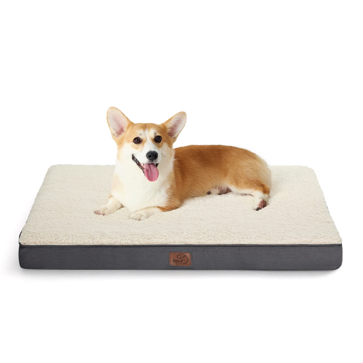 Bedsure Dog Bed For Medium Dogs - Orthopedic Waterproof Puppy Beds With Removable Washable Cover, Egg Crate Foam Pet Mat, Suitable For Pet Up To 35 Lbs