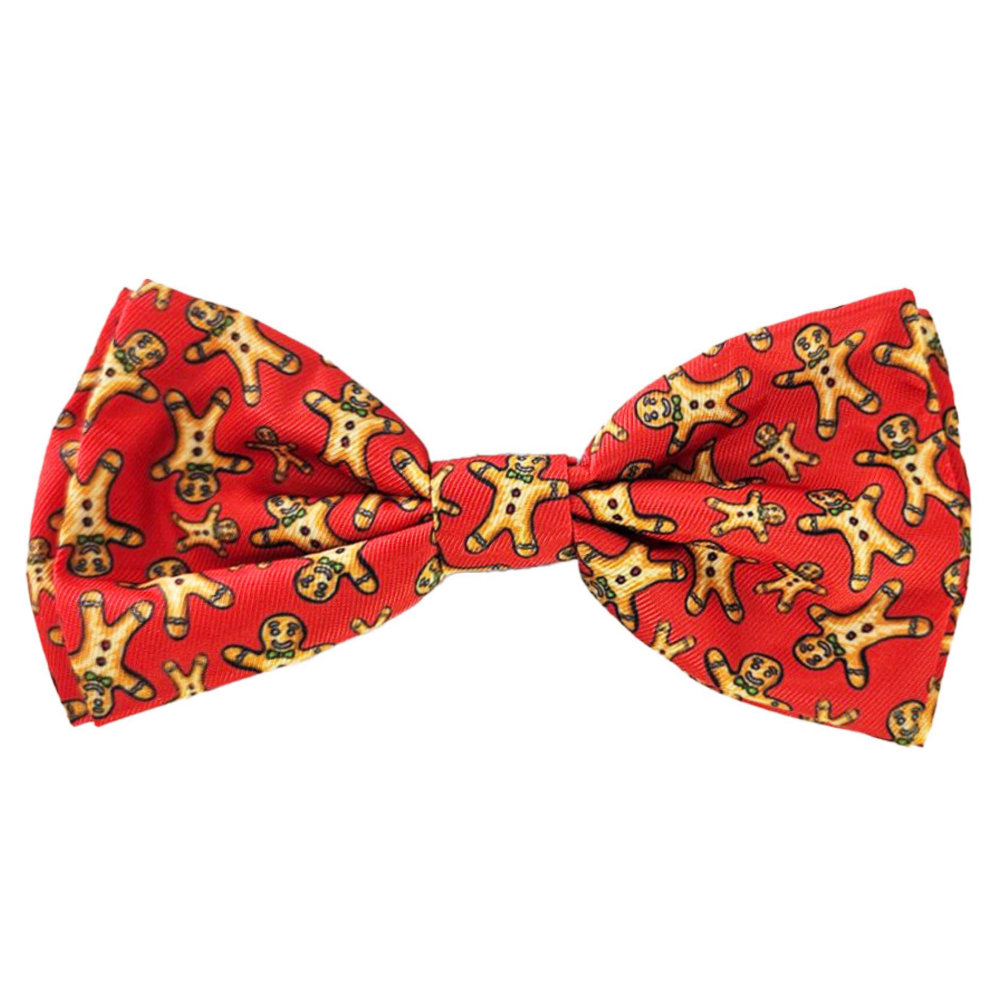 Huxley & Kent H&K Bow Tie - Happy G-Man (Small) | Fun Christmas Bow Tie Collar Attachment For Dogs & Cats | Comfortable & Durabl