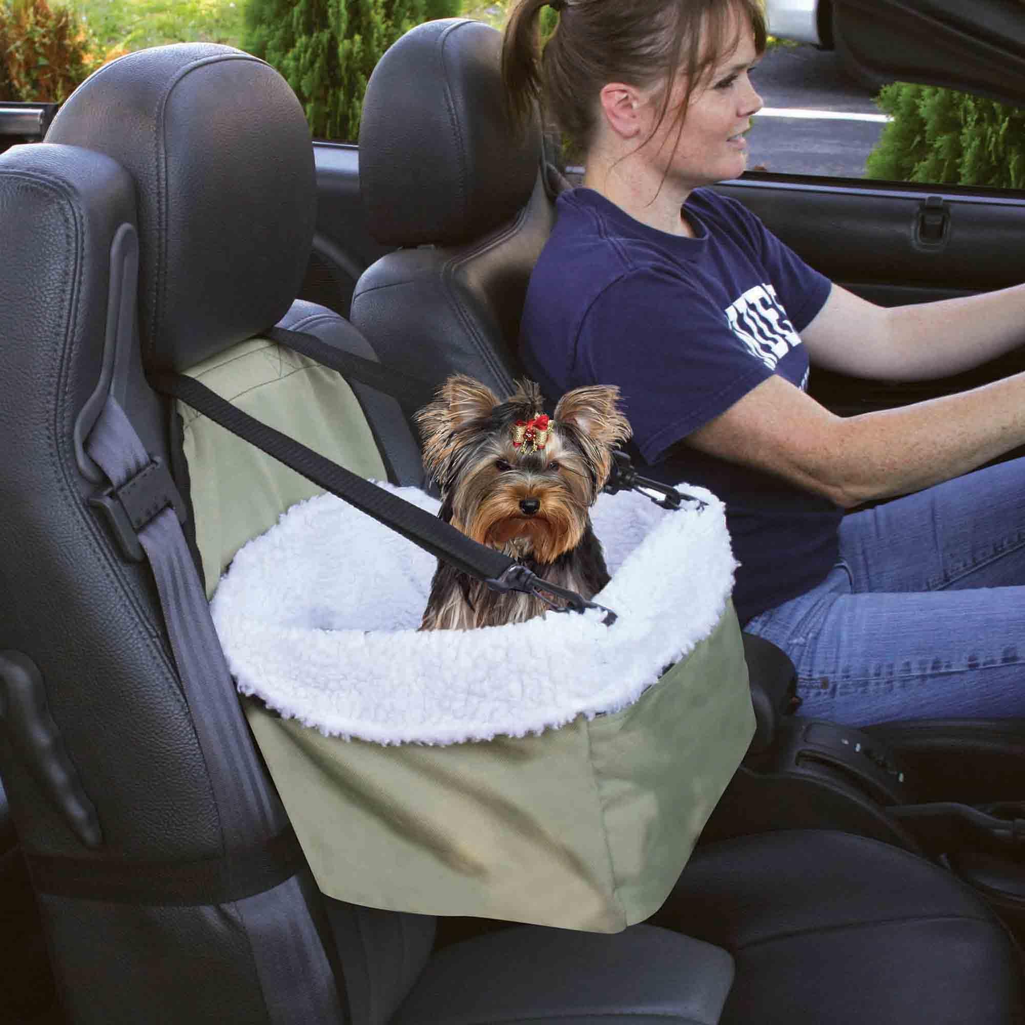 Etna Pet Booster Seat - Green Polyester - 1 Count - Model 4460