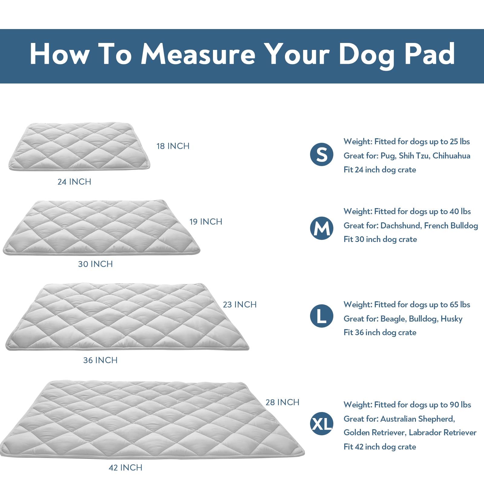 Magik & Kover Dog Crate Pad 2 Pack (48'' X 30''), Soft Dog Crate Mat With Anti-Slip Bottom, Machine Washable Kennel Pad, Fits 48