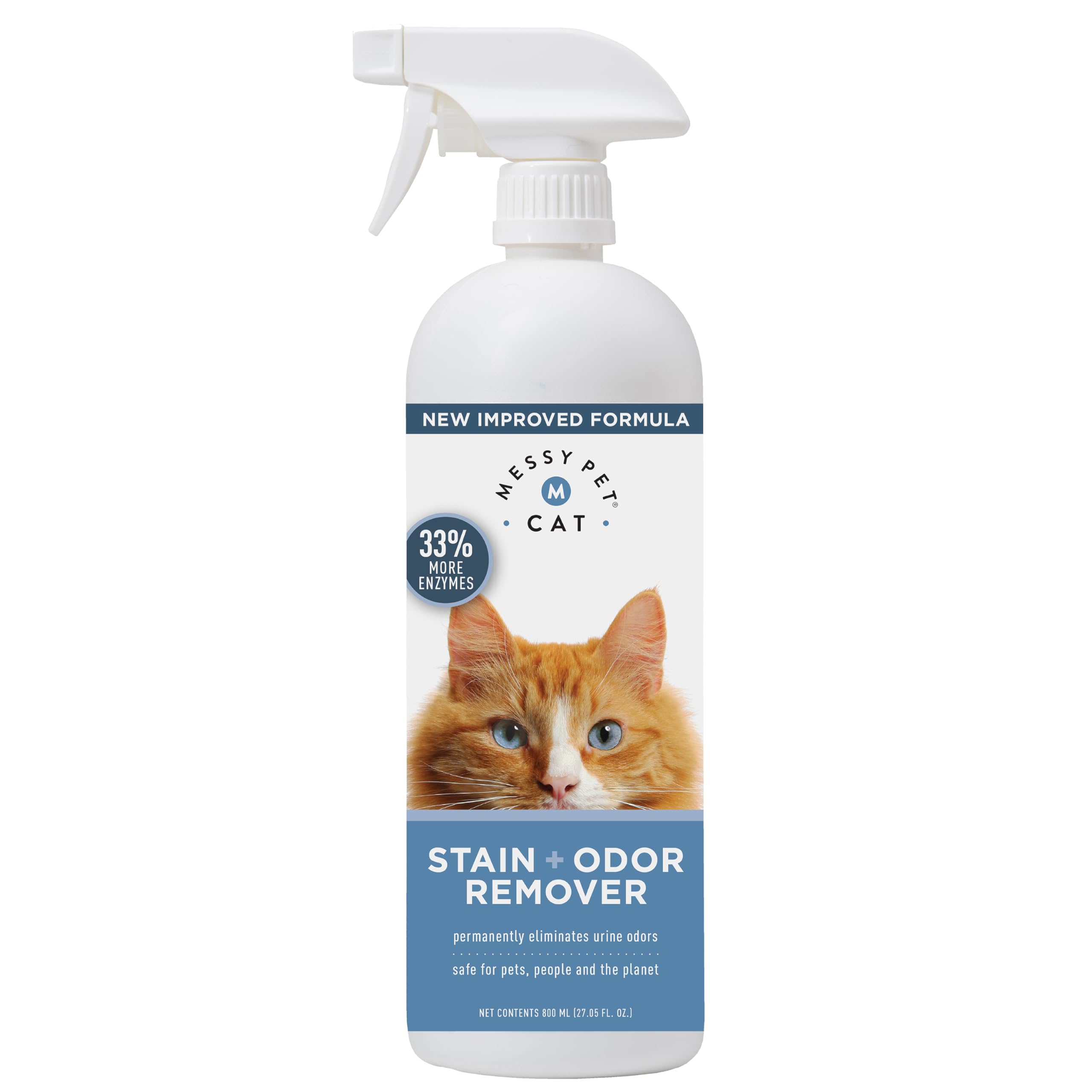 Messy Pet Cat Stain And Odor Remover Spray Bottle 27.05 Fl Oz