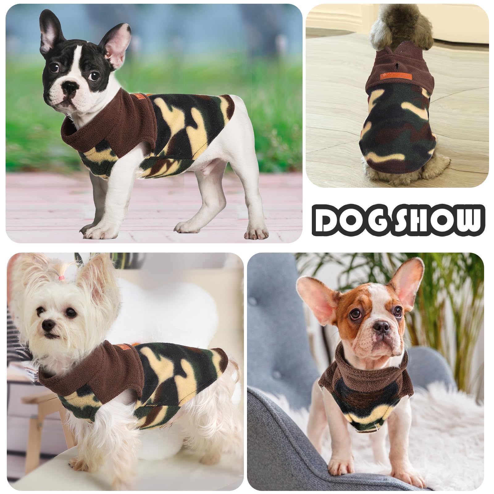 Gray Leopard Print Dog Sweater Dog Sweaters For Small Dogs Girl Boy Fleece Puppy Sweater Warm Soft Pet Holiday Clothes For Small