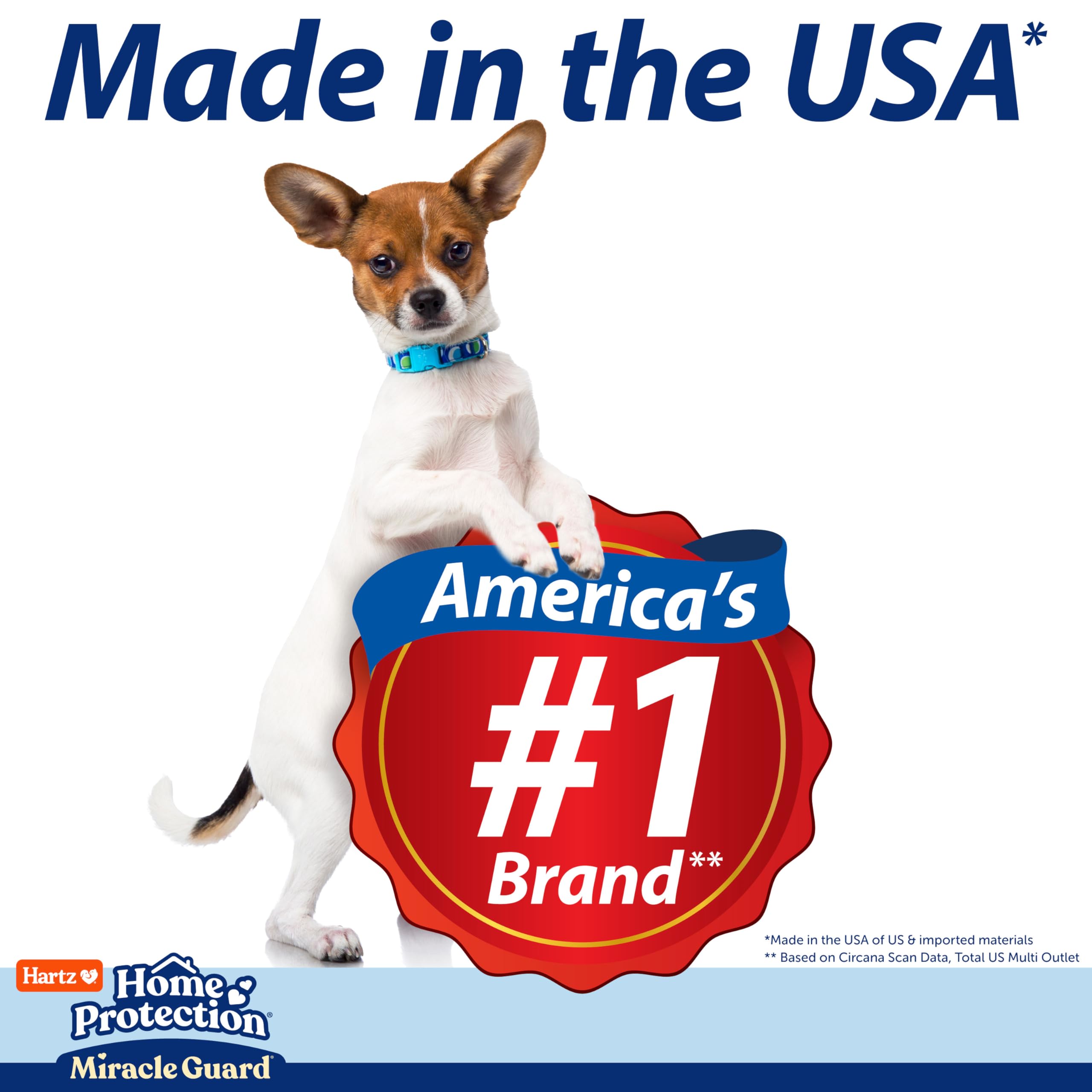 New! Hartz Home Protection Miracle Guard USA Made Dog Pads, Regular Size 50 Count, 3X Absorbency & 3X Longer use, Wont Leak and