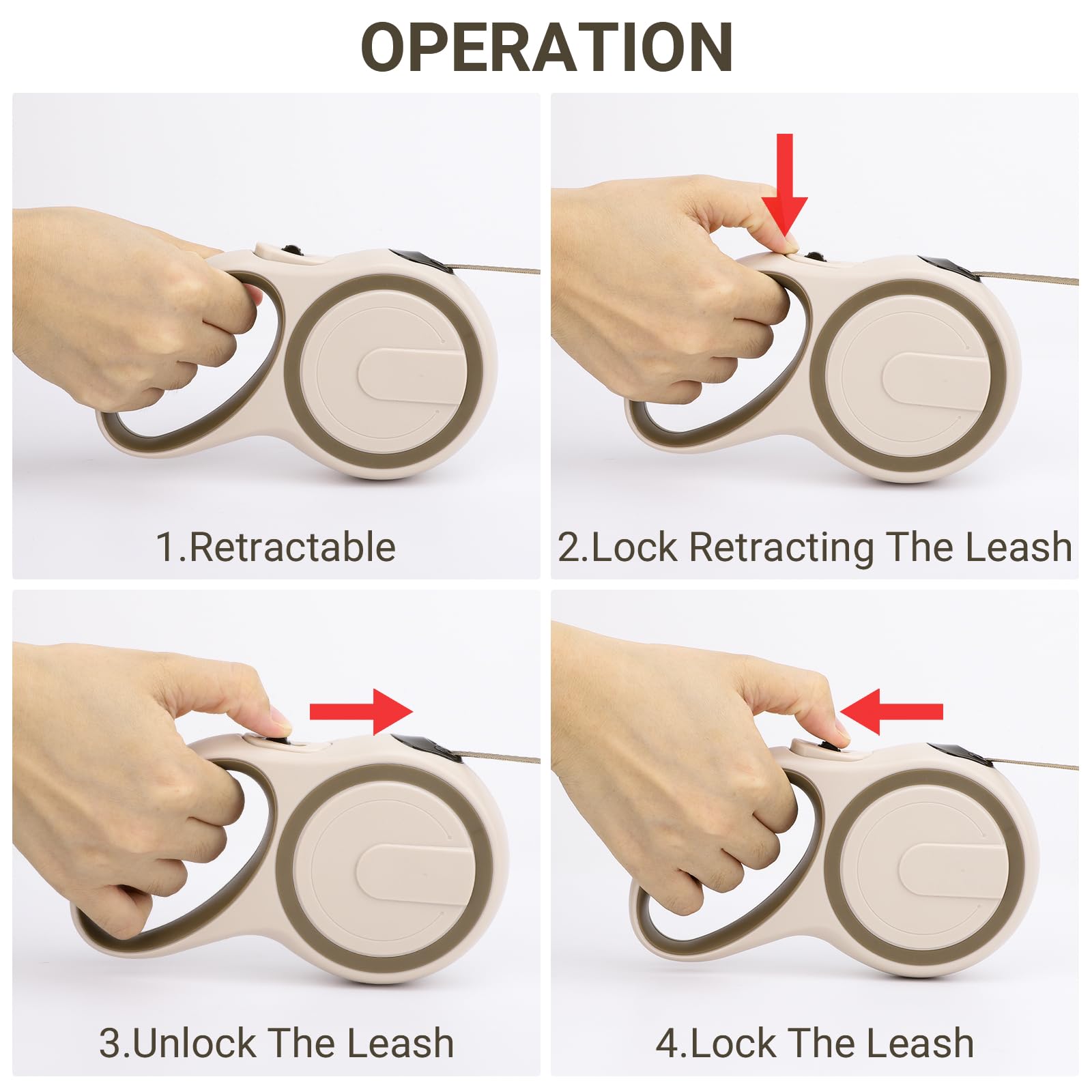 Segarty Retractable Leash Small Dog, 16Ft Heavy Duty Walking Dog Leash For Medium Pet Up To 44Lb, Anti-Slip Handle 360Tangle-Fre