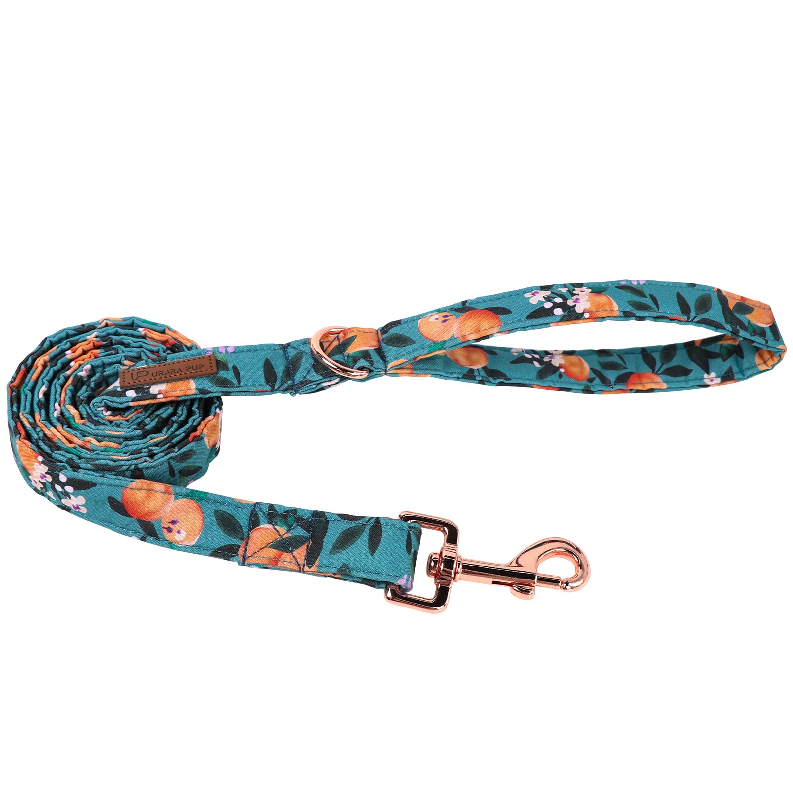 Up Urara Pup Summer Dog Leash Match Dog Collar, Sturdy Durable Peach Cotton Dog Leash, Summer Dog Training Leash For Small Mediu