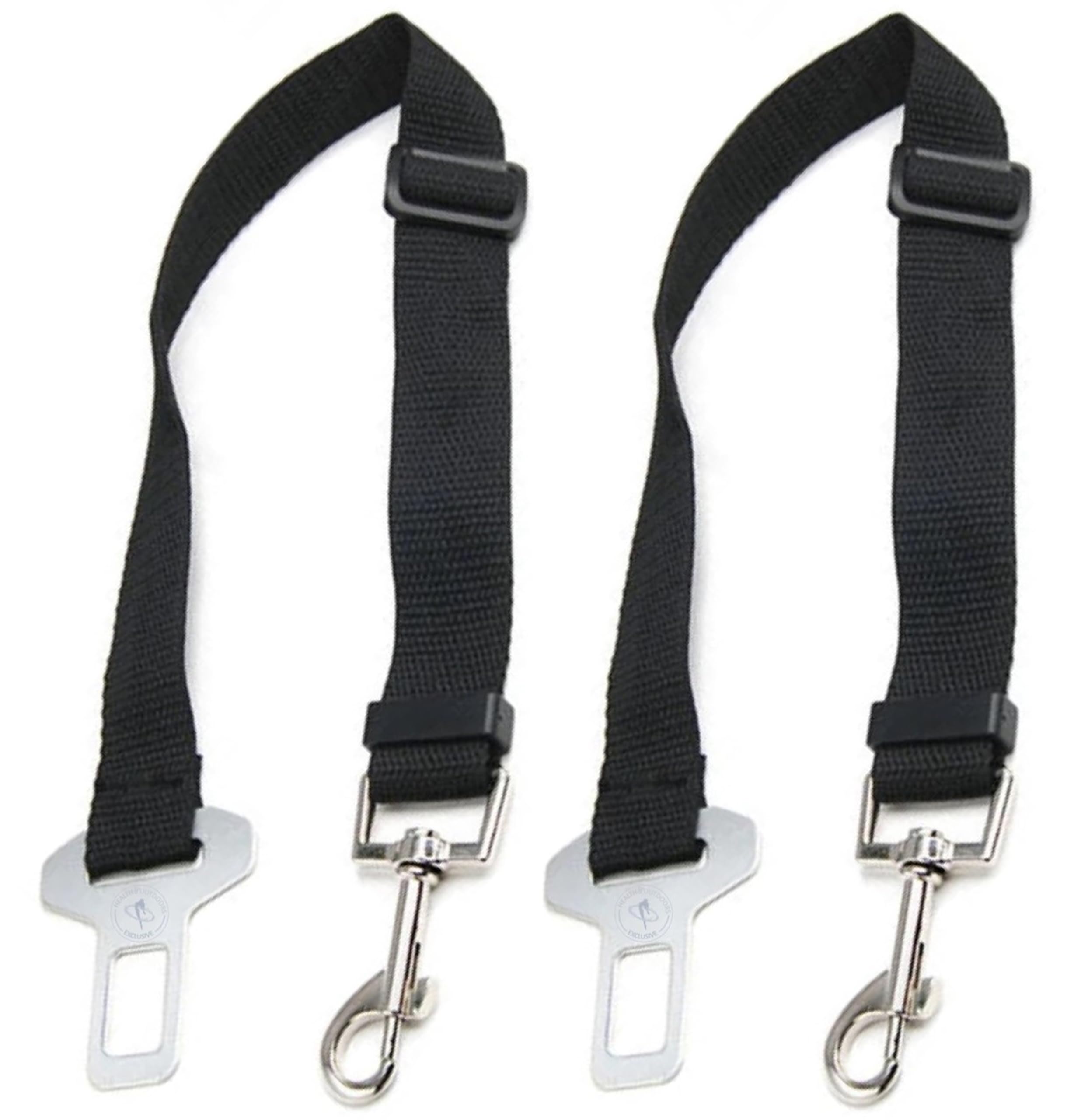 Car Dog Leash - Best Dog Seat Belt (2 Pack) Car Harness Attachment For Dogs - Adjustable Dog Restraints Seatbelts For Cars (17.5
