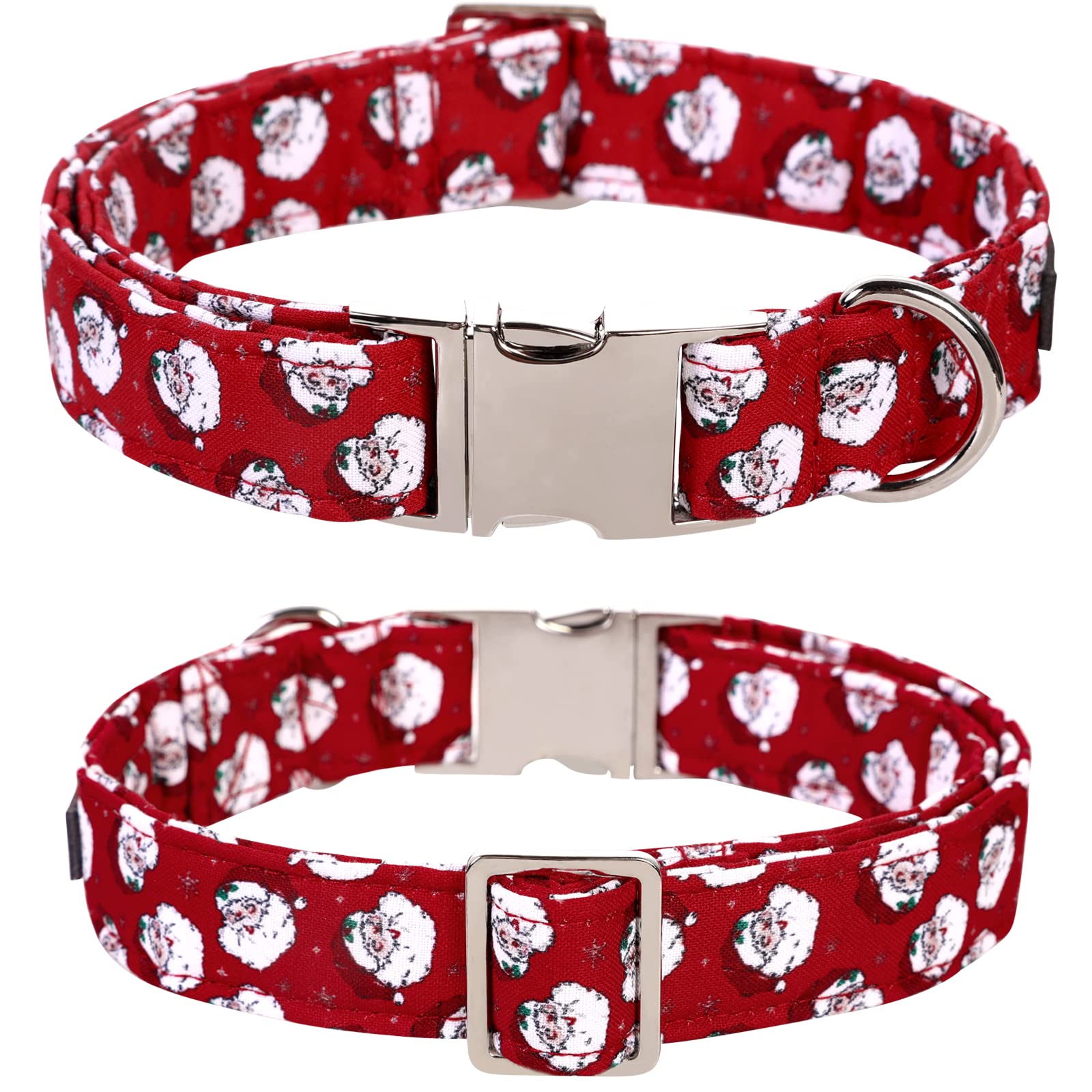 Lionet Paws Christmas Dog Collar With Flower, Dog Flower Collar With Metal Buckle For Dogs, Adjustable Comfortable Dog Collar Gi