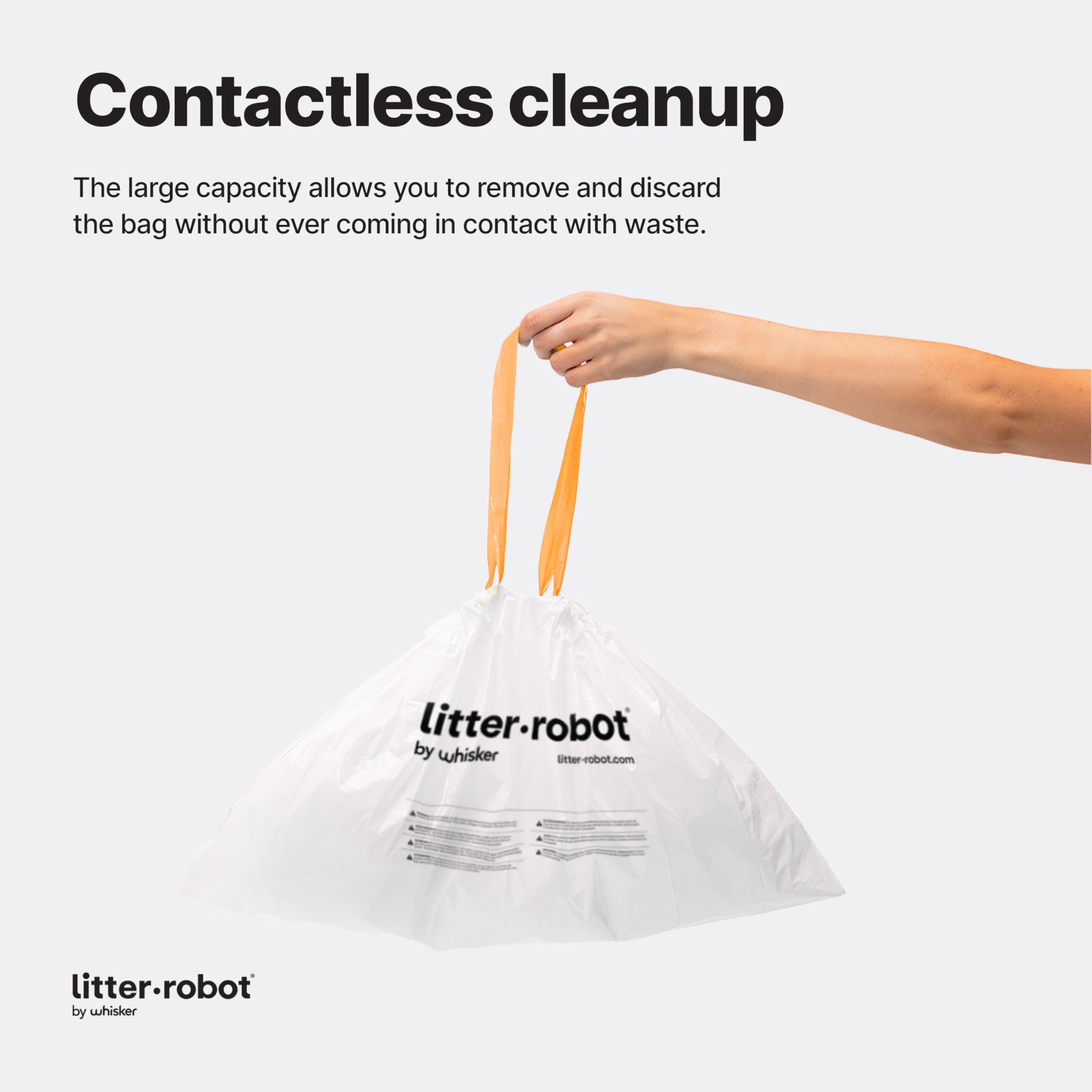 Litter-Robot Waste Drawer Liners by Whisker, 25 Pack - Litter Box Liners, Custom Fit for Litter-Robot, 9-11 Gallons of Capacity,