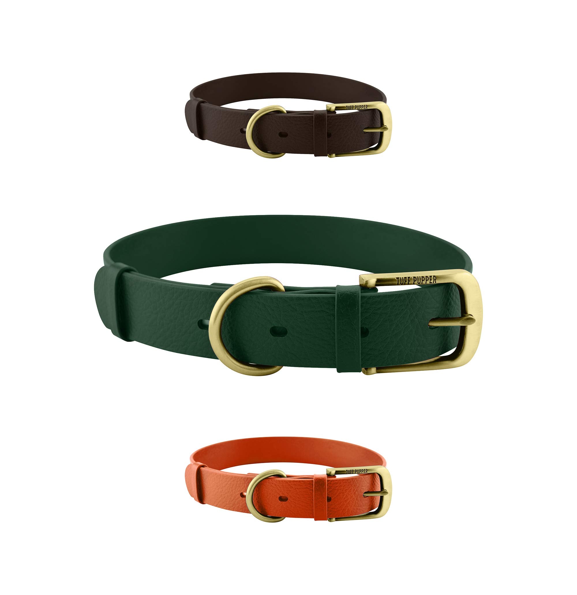 Tuff Pupper Classic Heavy Duty Dog Collar | 10X Stronger Than Leather | 100% Waterproof & Odor Proof Dog Collar | Tough Rust-Proof All Metal Hardware | Lifetime Replacement Guarantee