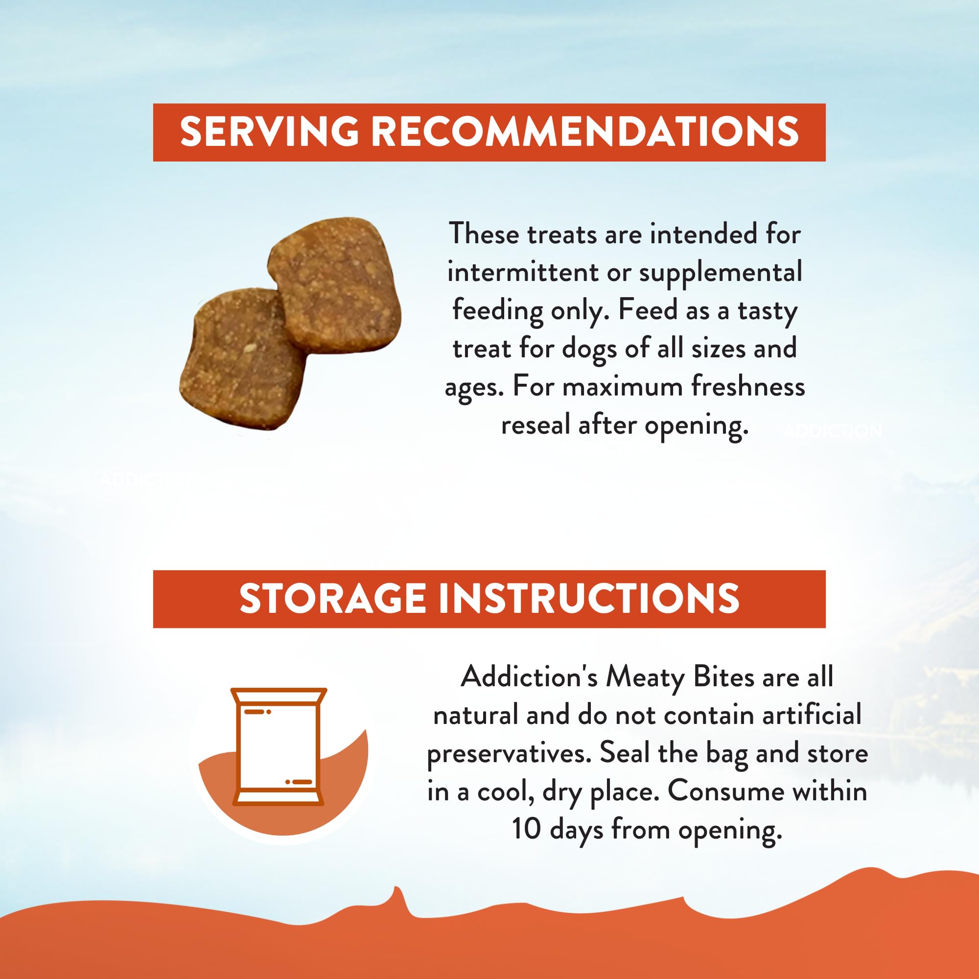 Addiction Venison Recipe Meaty Bites, All Natural Free Range Grain Free High Meat Dog Treats, 4 Oz.