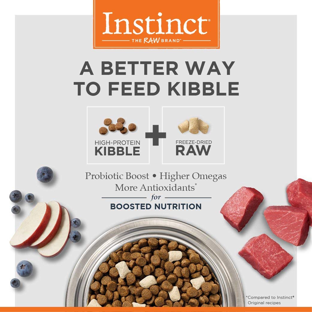 Instinct Raw Boost Grain Free Recipe with Real Beef Natural Dry Dog Food, 10 lb. Bag