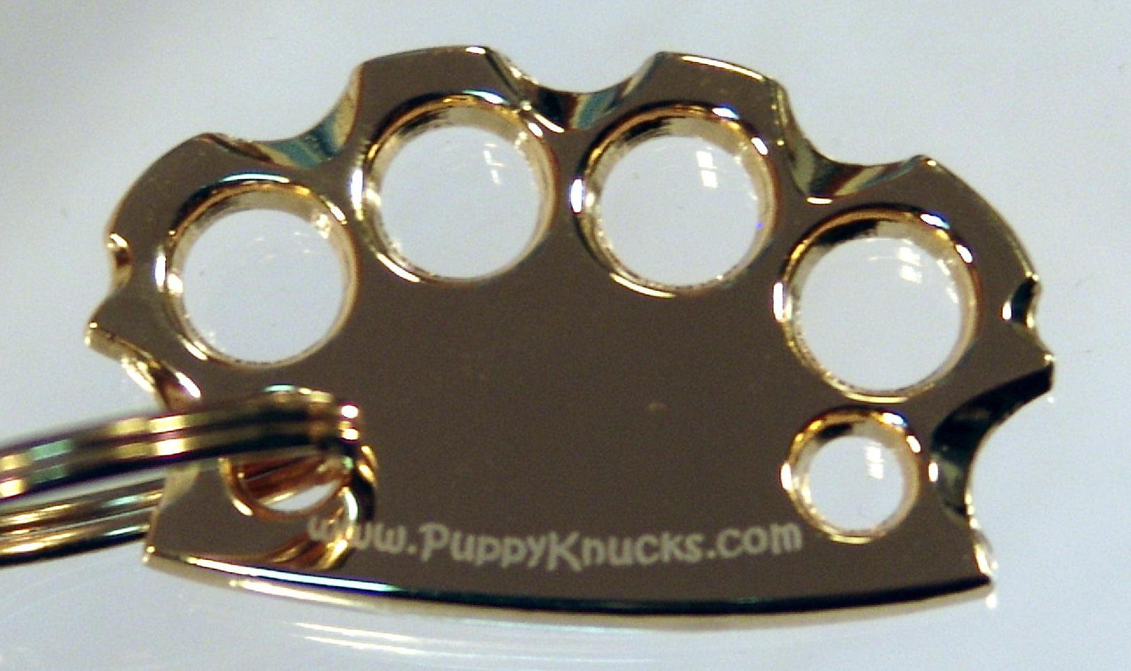 Puppyknucks Brass Knuckles Pet Id Tag Engraveable (Brass, No Engraving Needed)