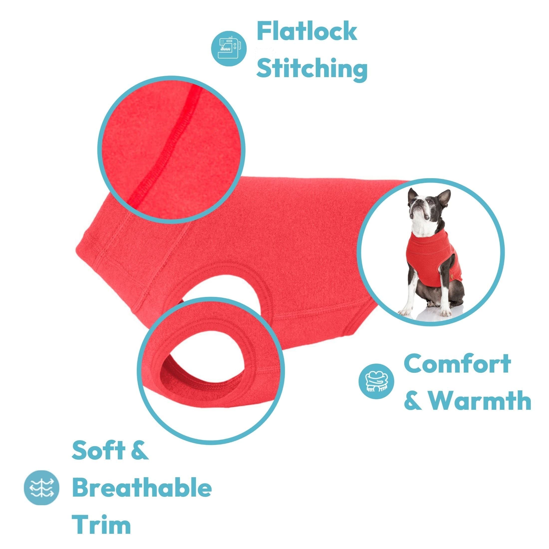 Gooby Microfiber Stretch Fleece Vest Dog Sweater - Blue, 6X-Large - Pullover Jacket For Small To Large Dogs - Boy Or Girl Clothe