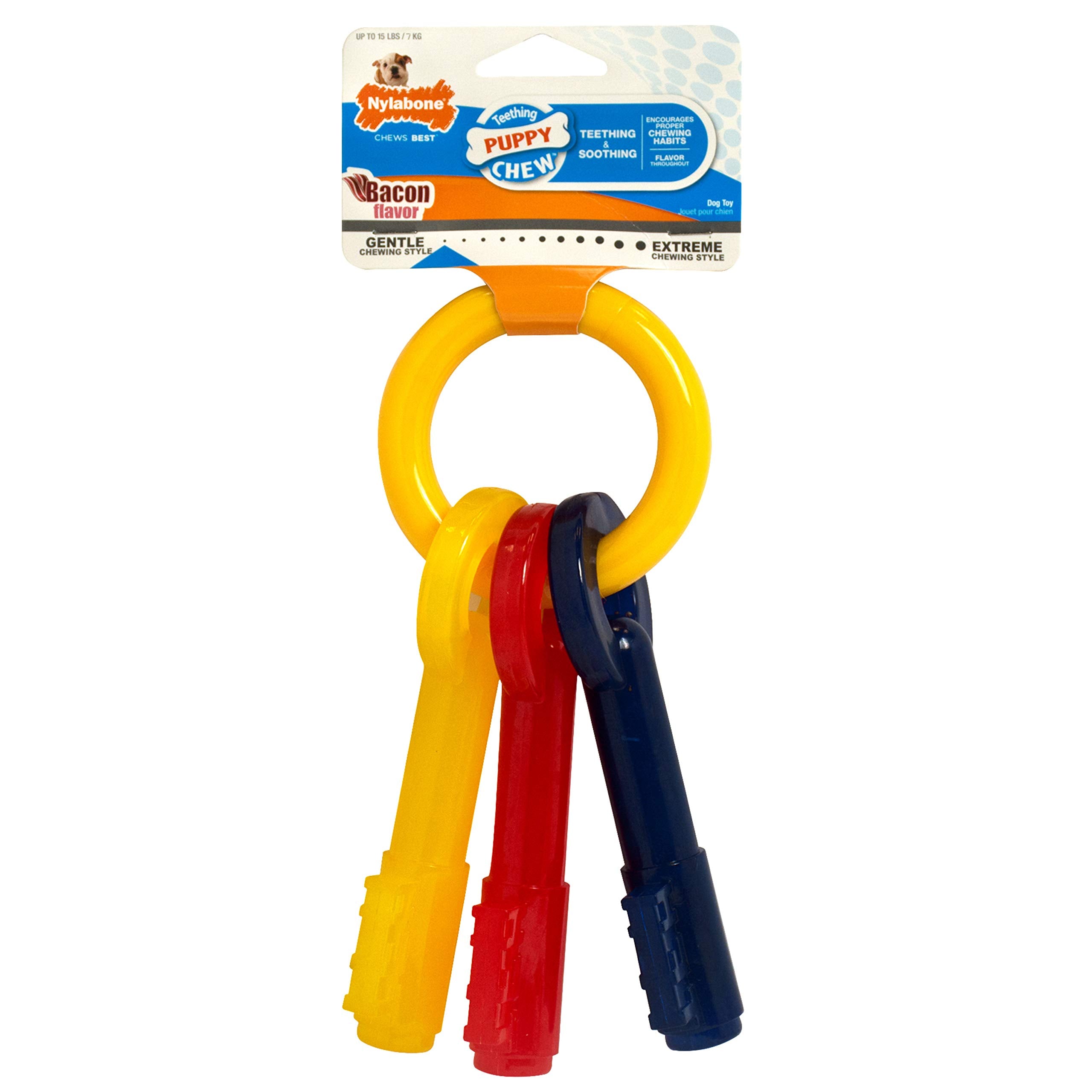 Nylabone Just For Puppies Teething Chew Keys Keys Bacon X-Small/Petite (1 Count)