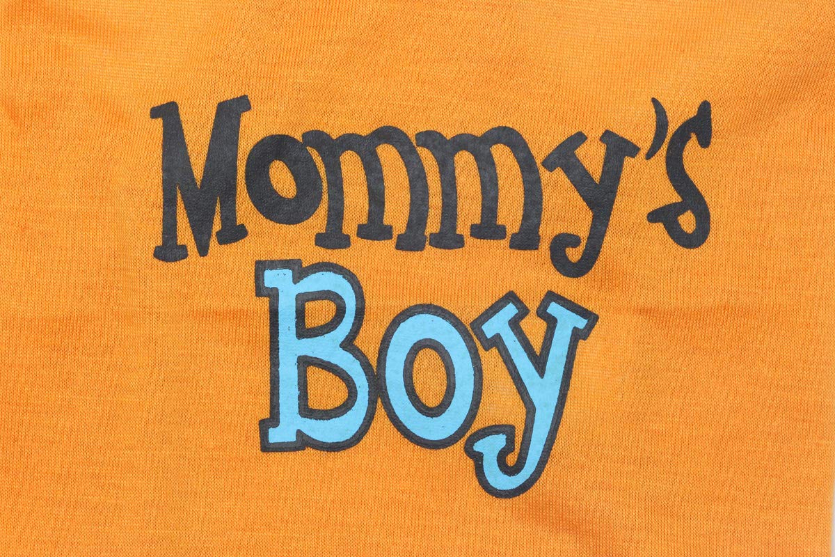 Oasis Plus Mommy'S Boy Orange Pet T-Shirt Vest Outfits Clothes For Female Male Dog Cat Rabbit