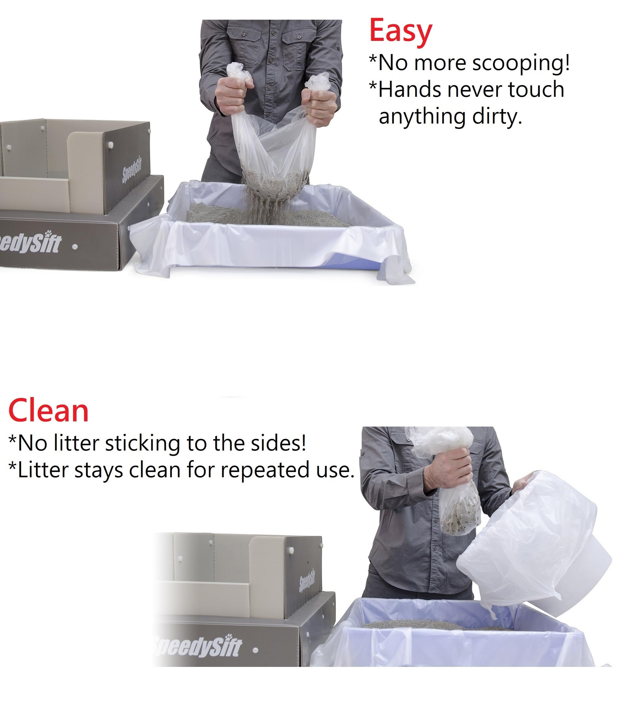 SpeedySift Standard Sifting Liner Refills, 35   x31   , 12 Pack (168 Counts)