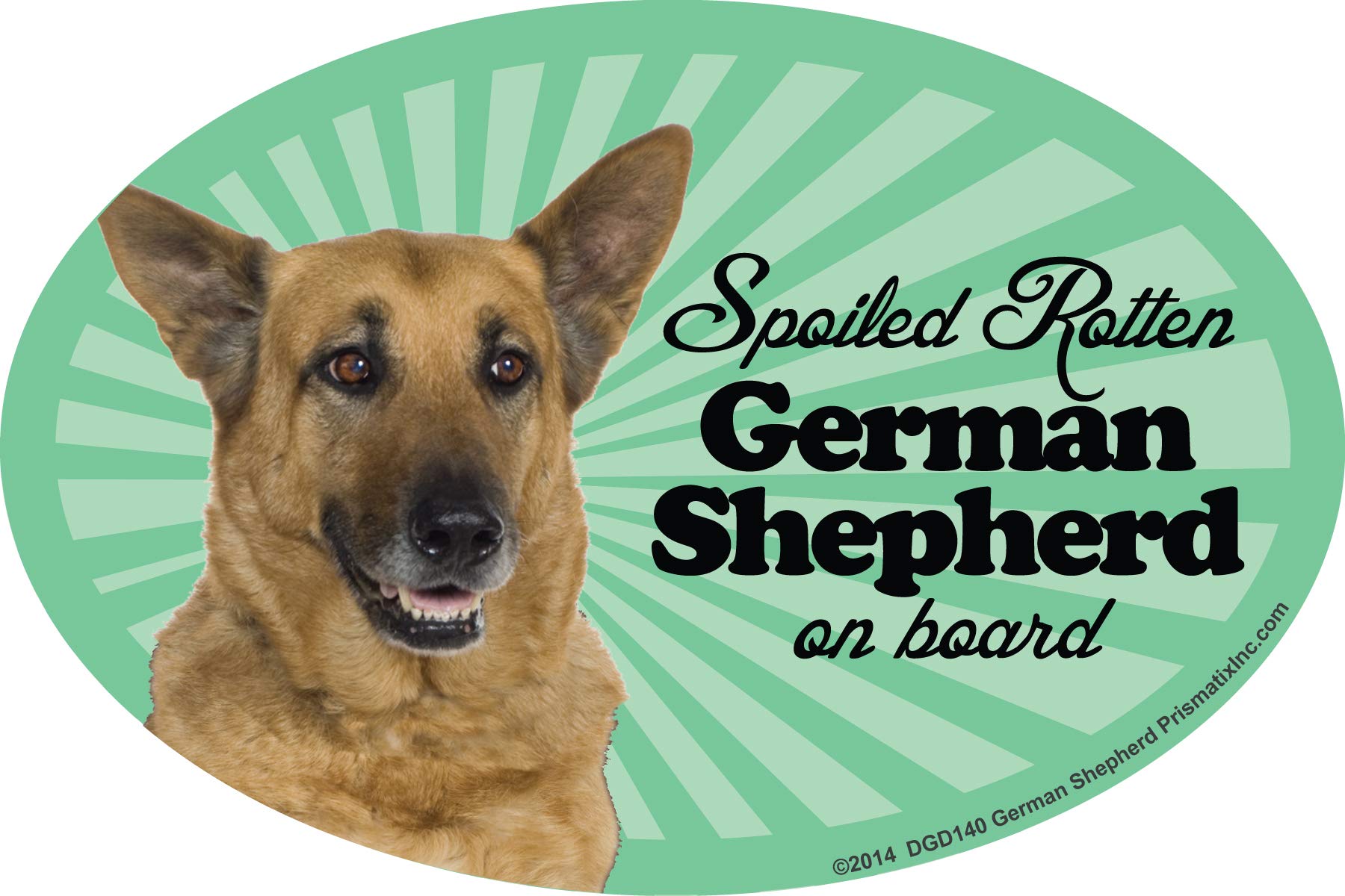German Shepherd Car Magnets: Spoiled Rotten German Shepherd - Oval 6'' X 4'' Auto/ Truck/ Refrigerator/ Mailbox (Funny Car Decal