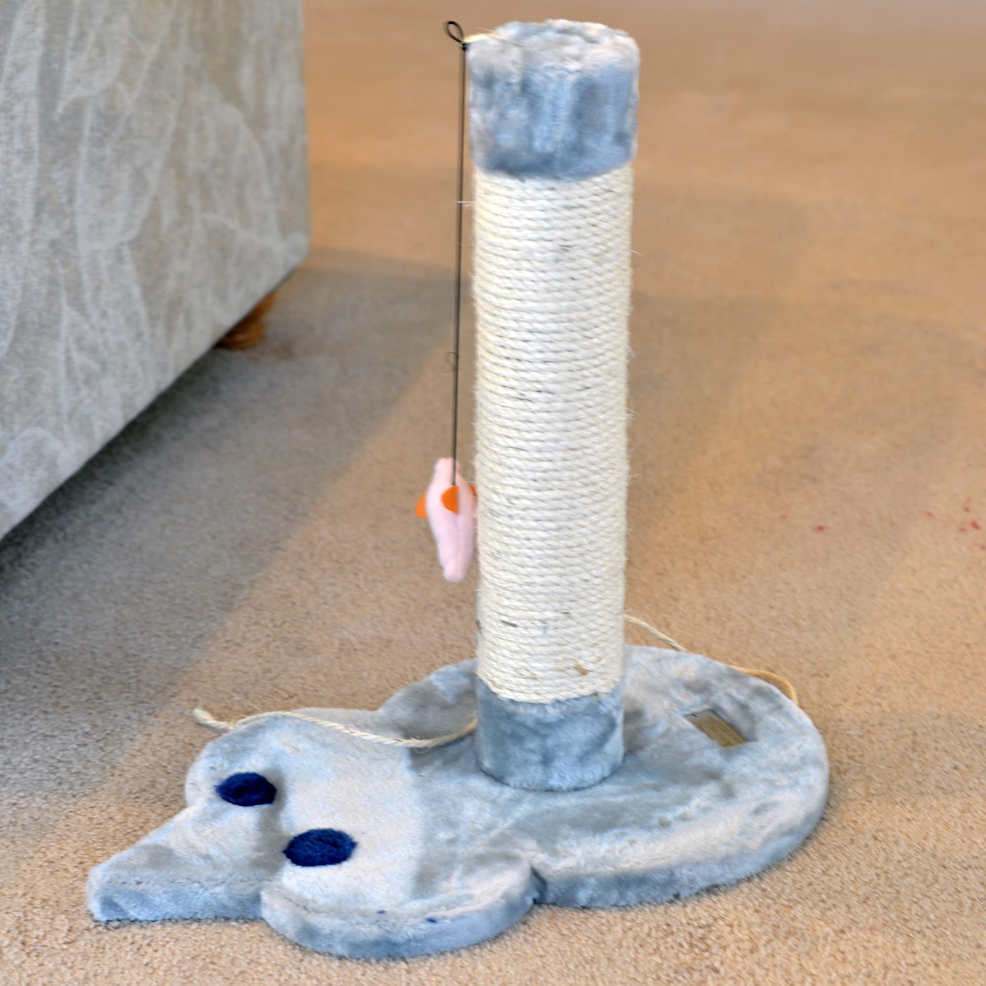 Aeromark X1801 Armarkat Mouse Shape Scratcher, 19'(L) X11(W) X19(H),Grey