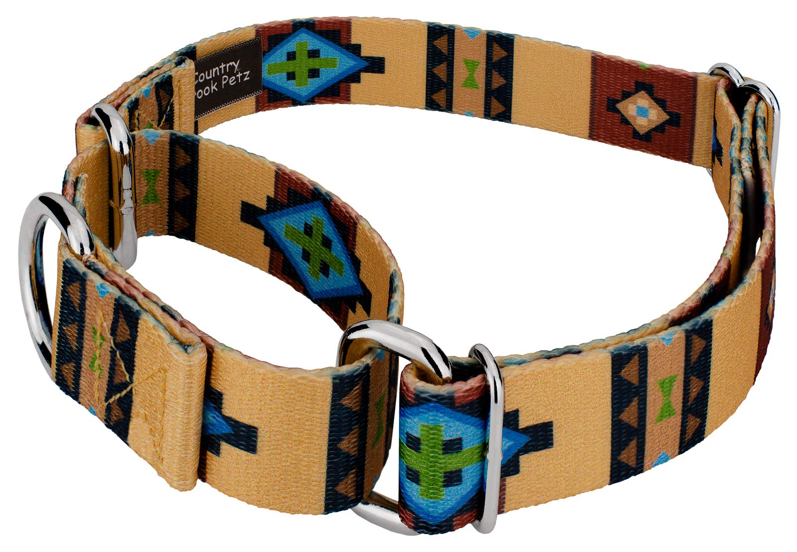 Country Brook Petz - Native Arizona Martingale Dog Collar - Country And Western Collection Featuring Rustic Designs (1 Inch, Med