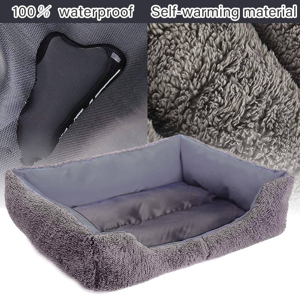 Forever Lover Dog Bed For Under Medium Dogs, Soft Washable Pet Puppy Dogs And Cats Winter Bed From (Grey)
